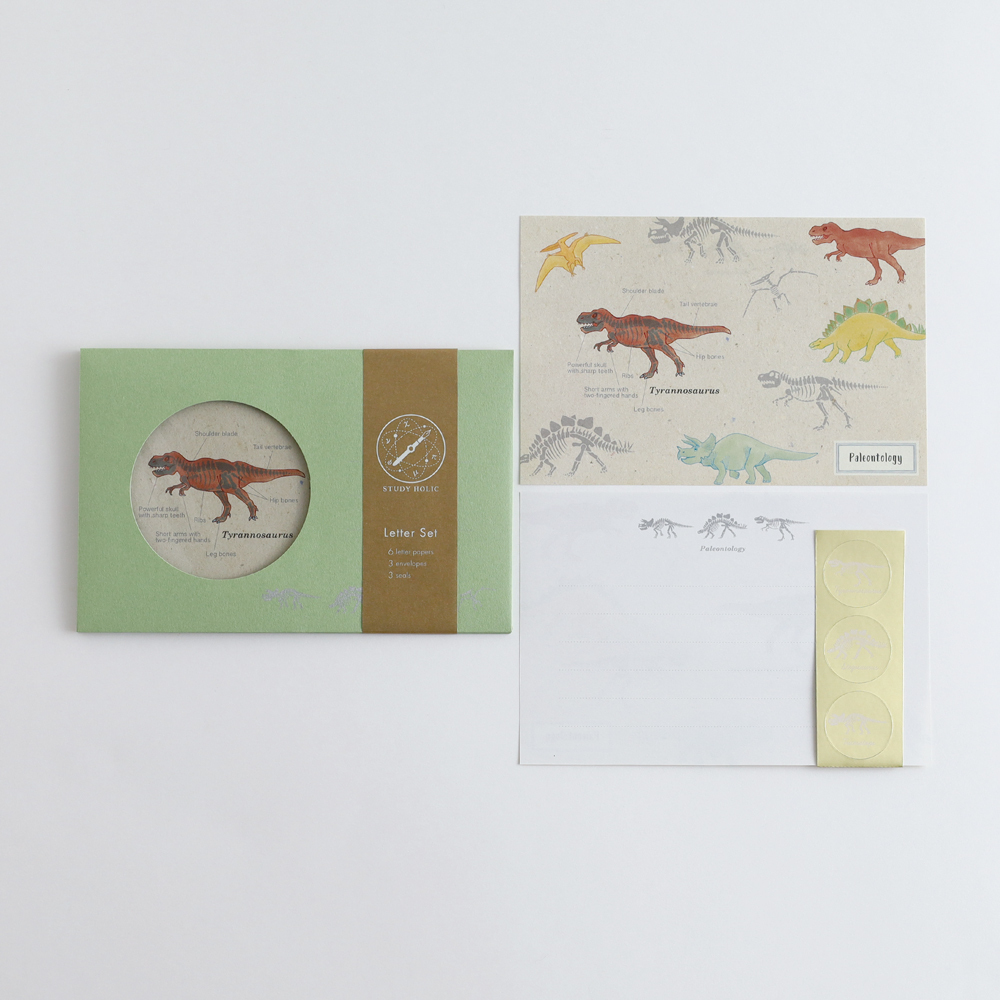 恐龍 古生物學 信紙信封組 ｜日本STUDY HOLIC