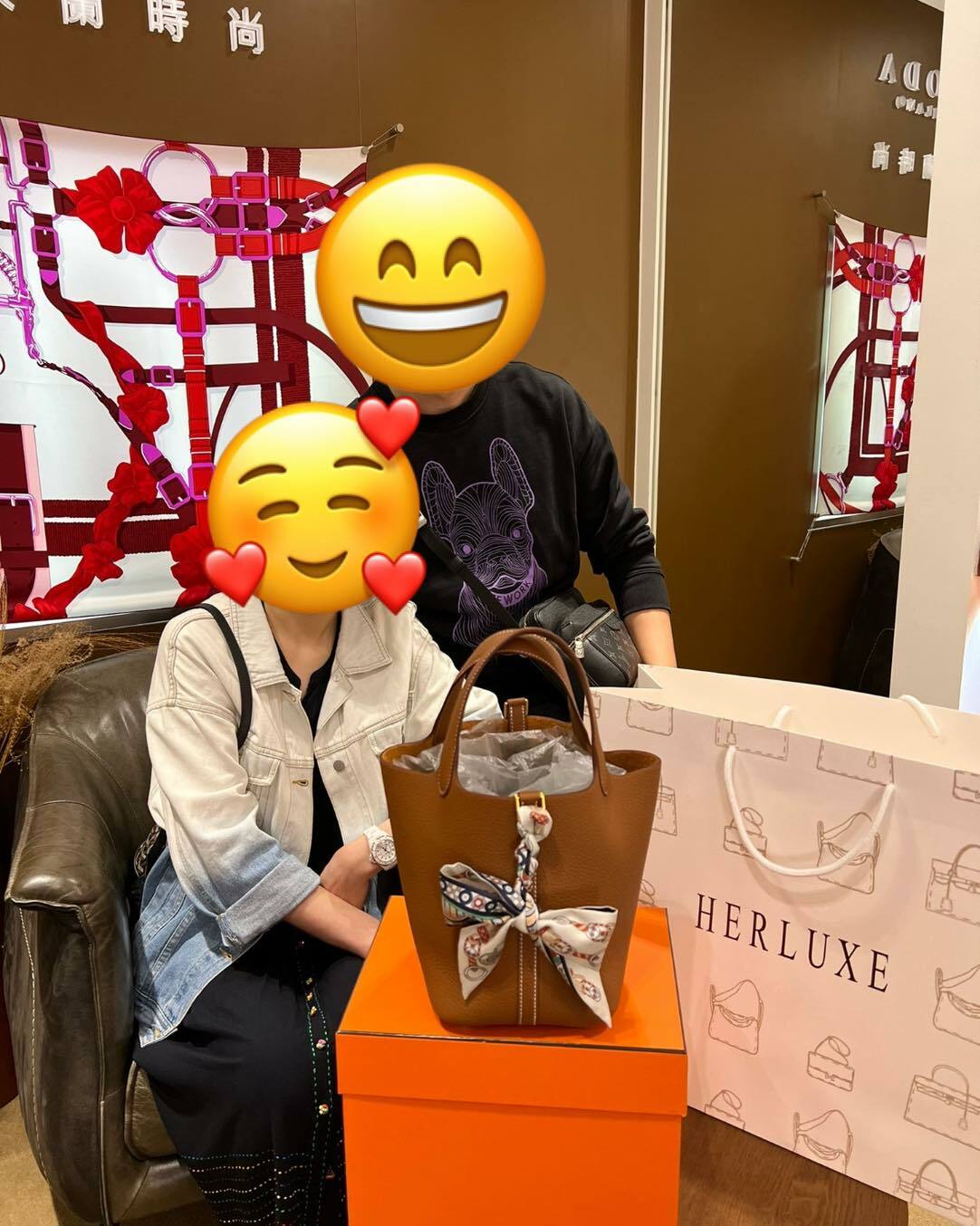 愛妻號暖男先生超細心陪同太太挑選果斷要了P18 金金🐪 配埋twilly好完美🎀 仲認同我哋貨品性價比高✌️ 服務好❤️ 過程非常愉快開心🥳 多謝你哋嘅支持與認可🫶 呢個係昨天的相📸 依家先得閒分享出來😝