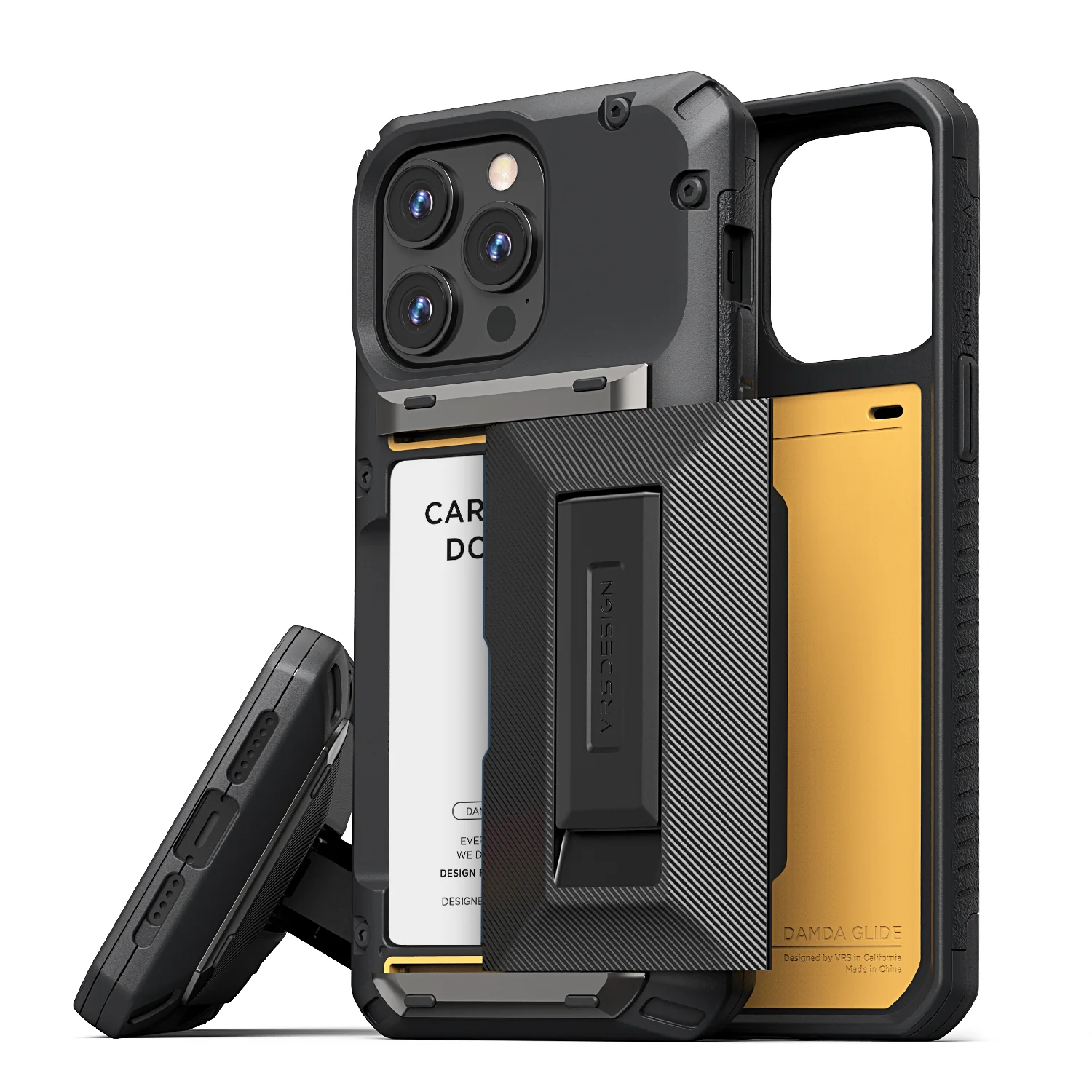 VRS Desgin - Damda Glide Hybrid - iPhone 15 Case 高度防撞插卡槽支架手機殼