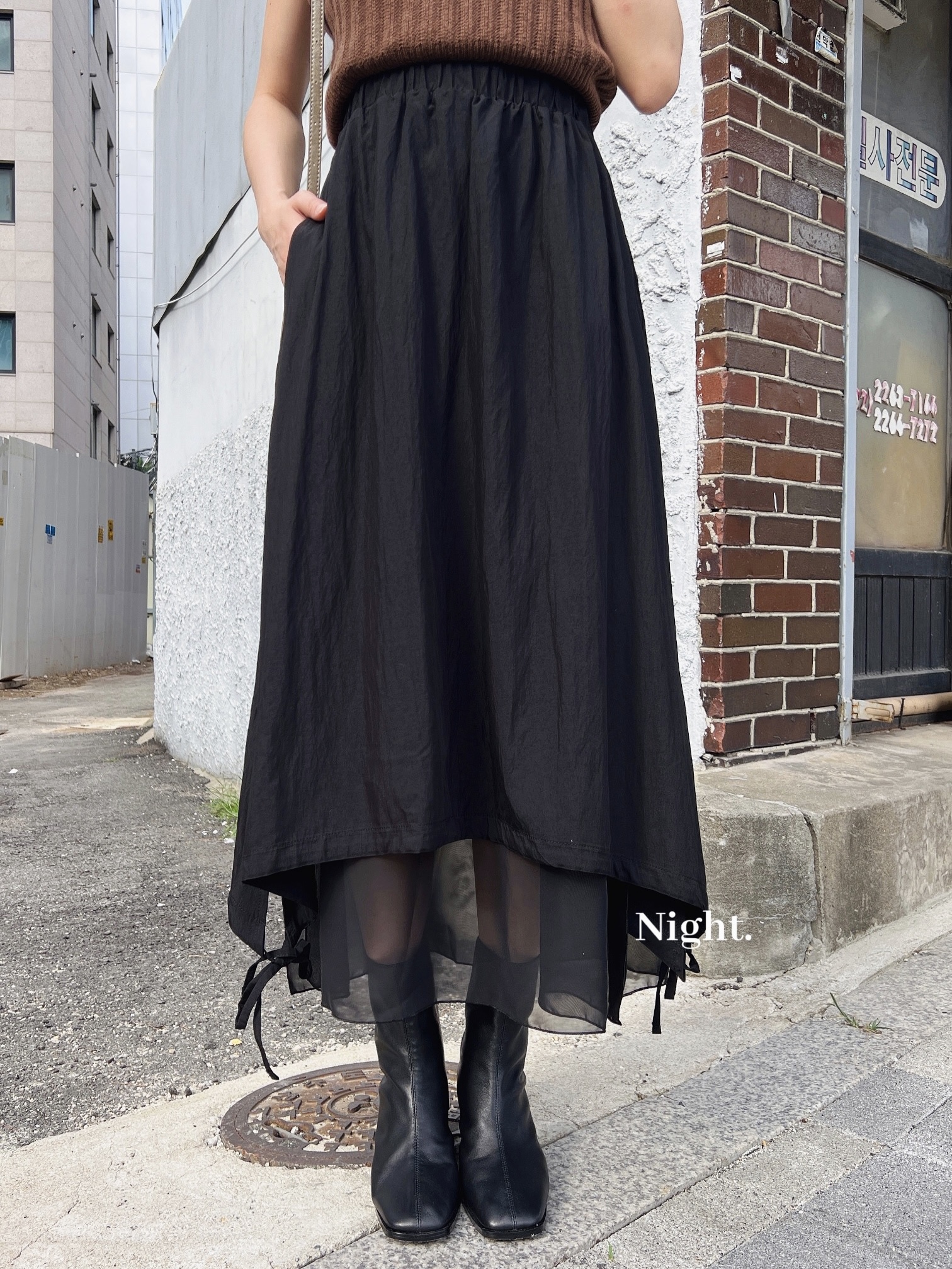 獨家訂製！麻豆清單設計師黑系拼接裙