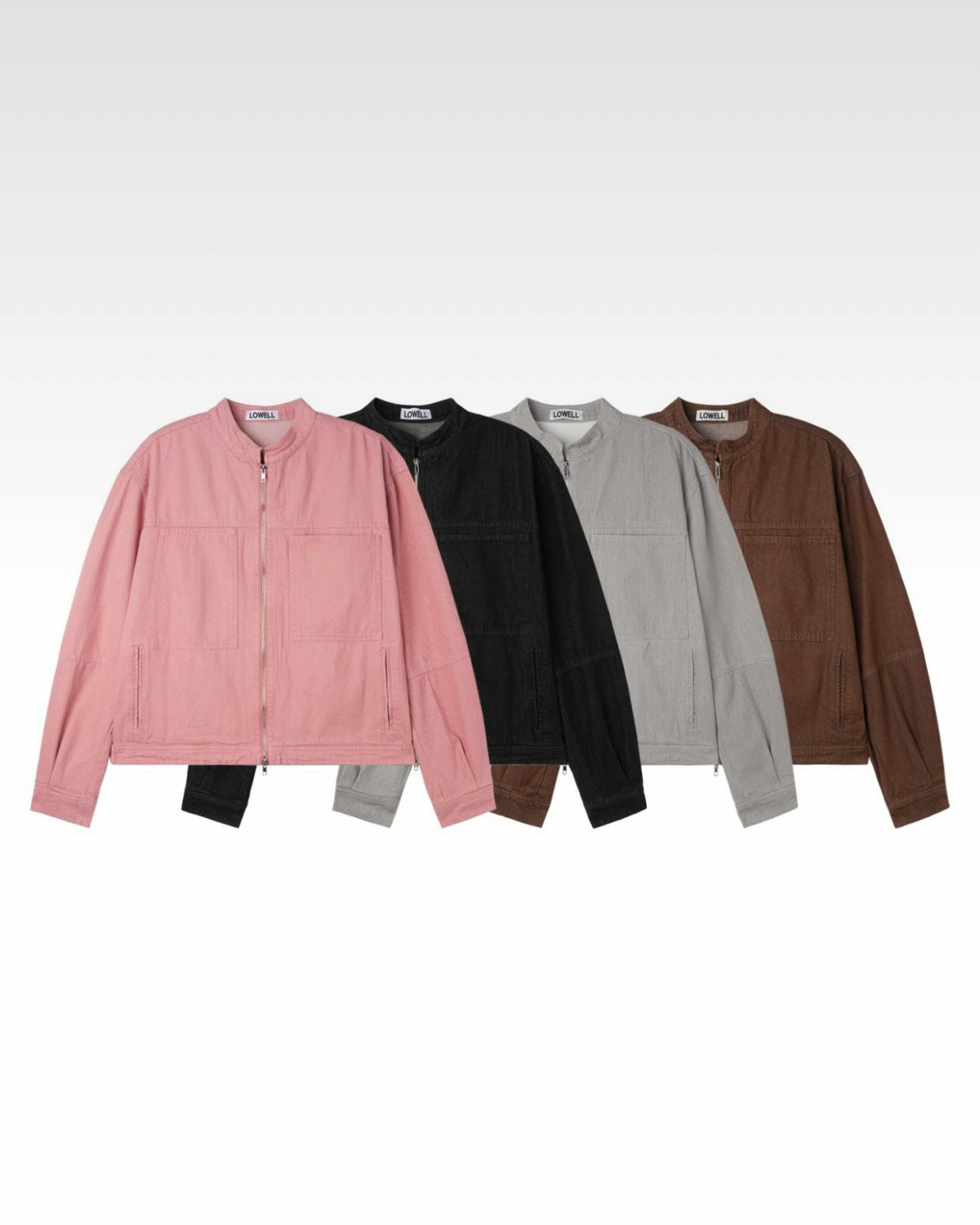 淨色拉鍊外套 Lowell-001JK