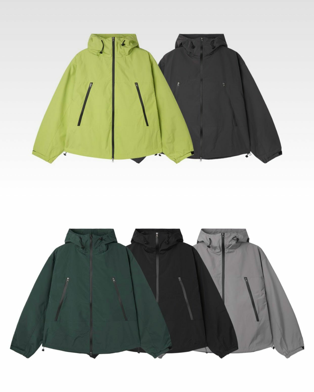 淨色連帽拉鍊外套 Lowell-007JK