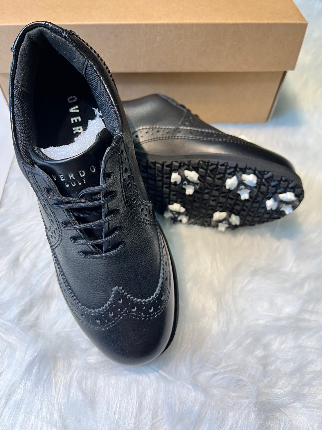 雙11🔥 【現貨】女款 韓國品牌 Overdose GOLF英式牛津鞋設計 FORE Spike有釘高爾夫球鞋/韓版設計 (MWA112031)