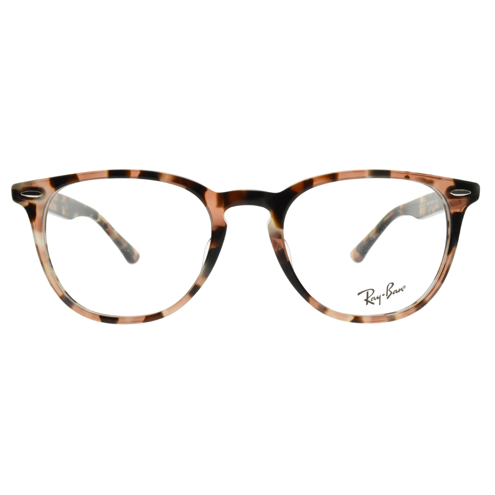 【RayBan】RB7159F 8064-52mm 經典豹紋圓框光學眼鏡
