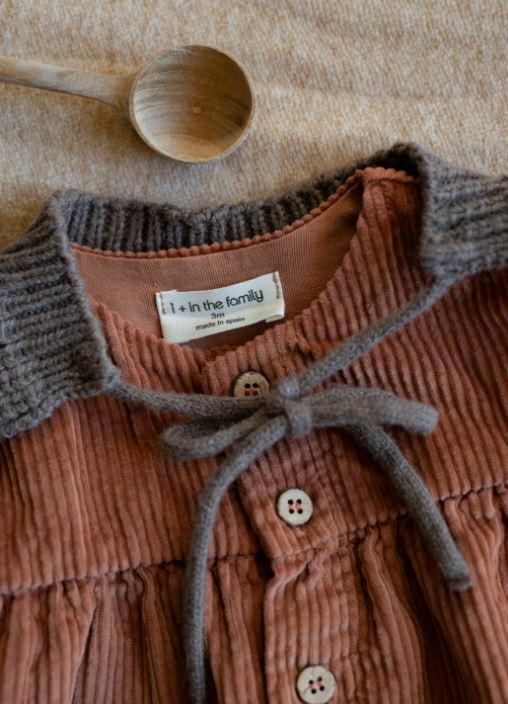 1+ in the family 寶貝針織領片MARGOT-bb earth 咖