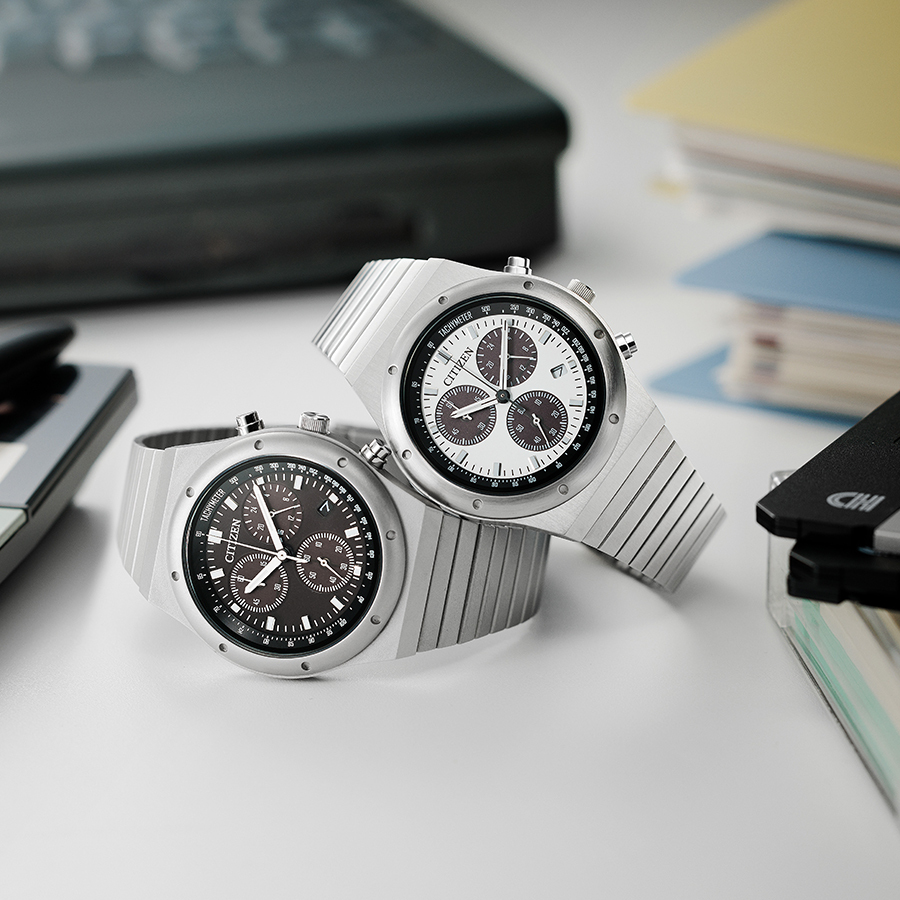 預訂 ! Citizen collection RECORD LABEL 1984 chronograph solar watch AT2540-57E , AT2541-54A 光動能 多功能模擬石英計時碼表“Sporte MS”