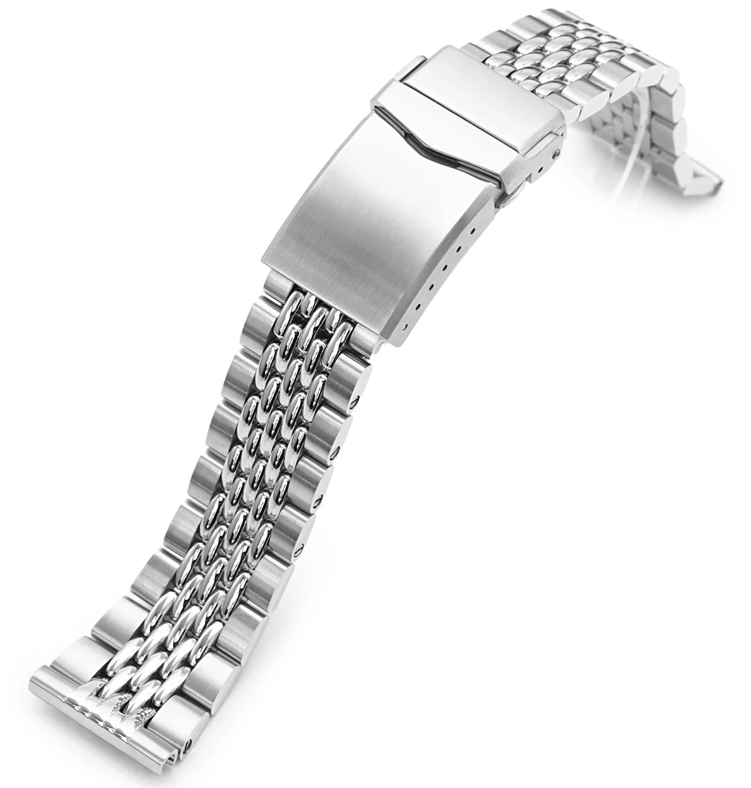 萬年鐘錶 - 太空人錶帶 錶帶寬22MM平口各大品牌代用不鏽鋼錶帶   實心BOR鋼錶帶 拉砂V形潛水扣  SS221820BPS133S