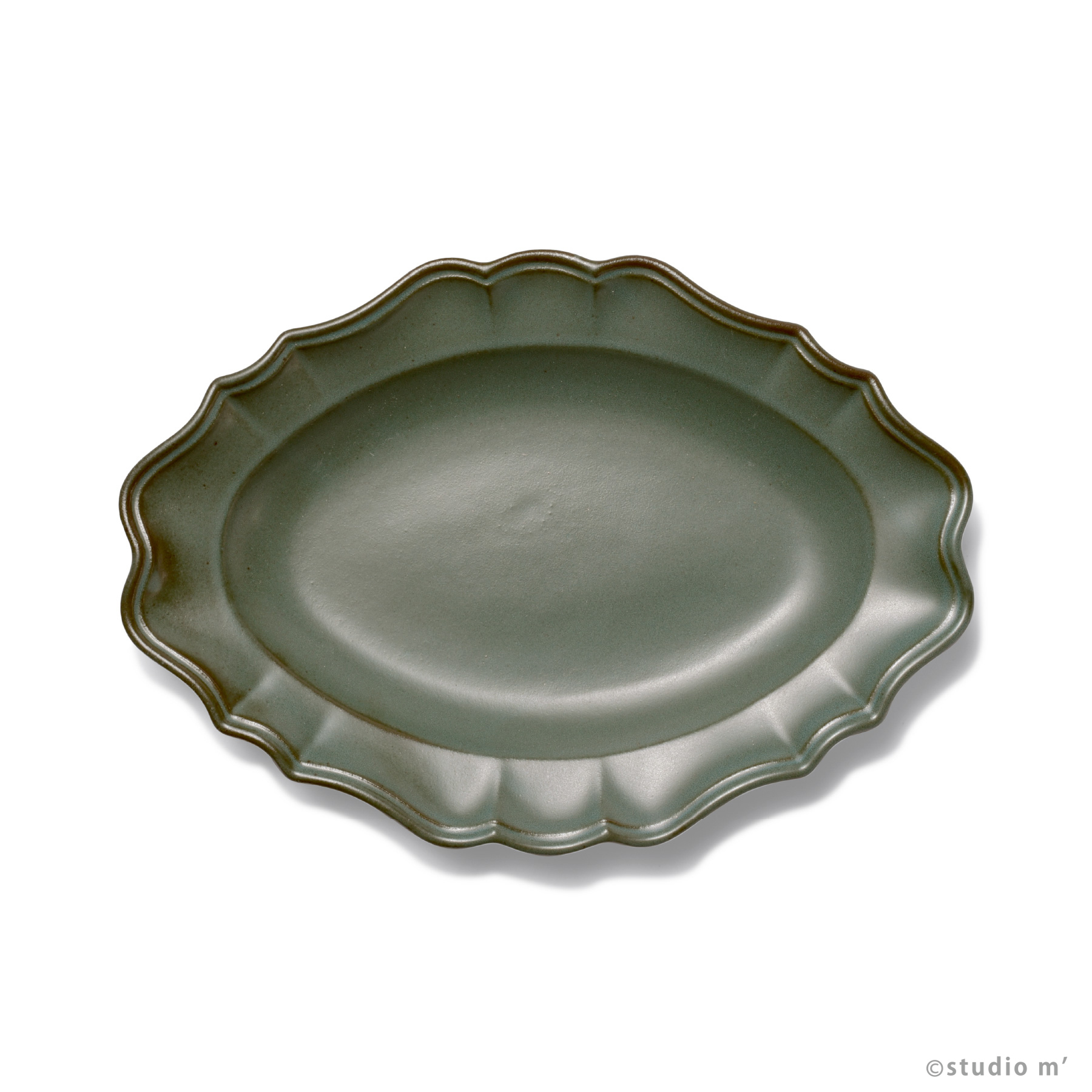 STUDIO M' - Manoir 萬用系列橢圓盤27cm / 深綠