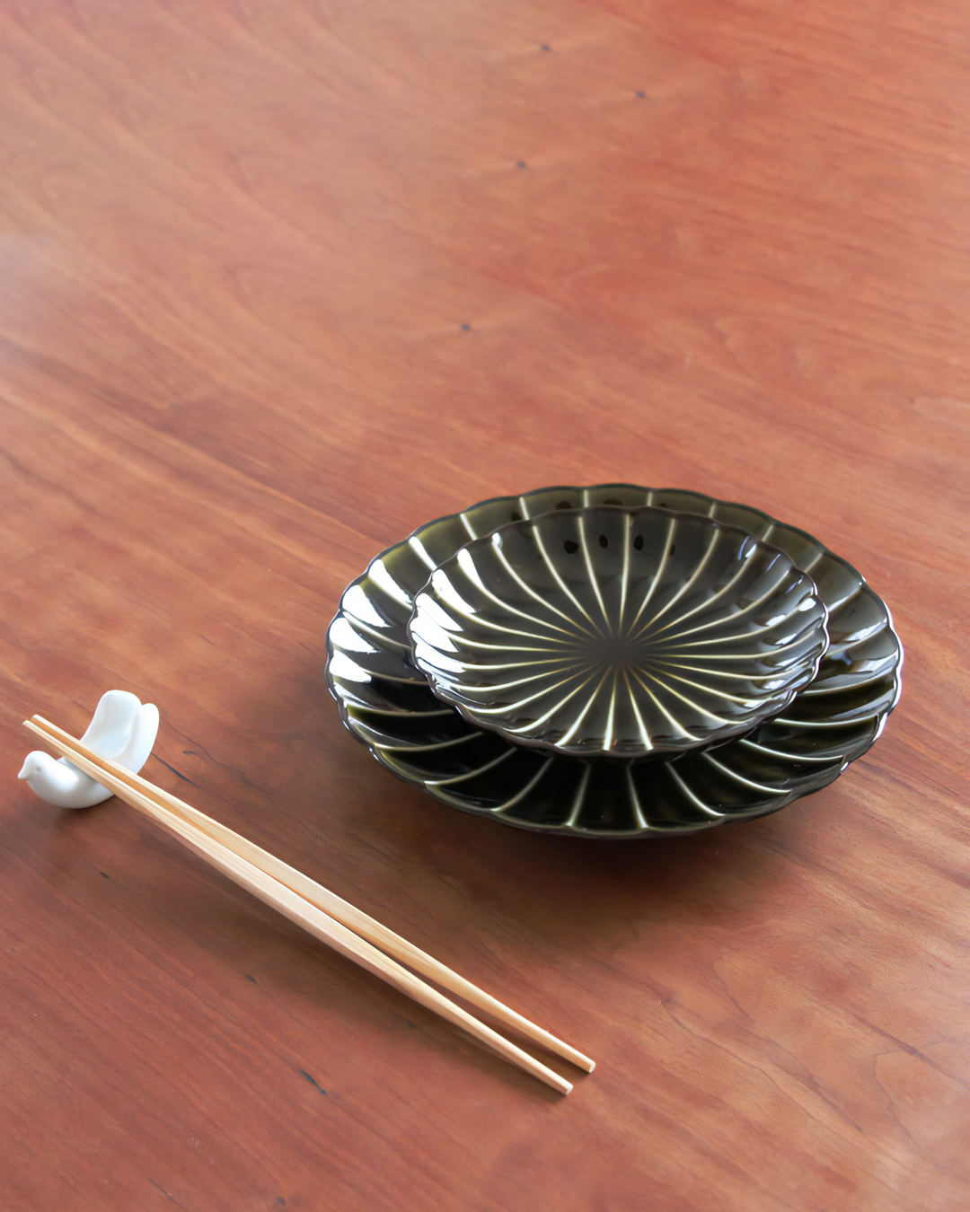 Minoware Giyaman 20.5cm Plate Rikyu Green｜Kaneko Kohyo