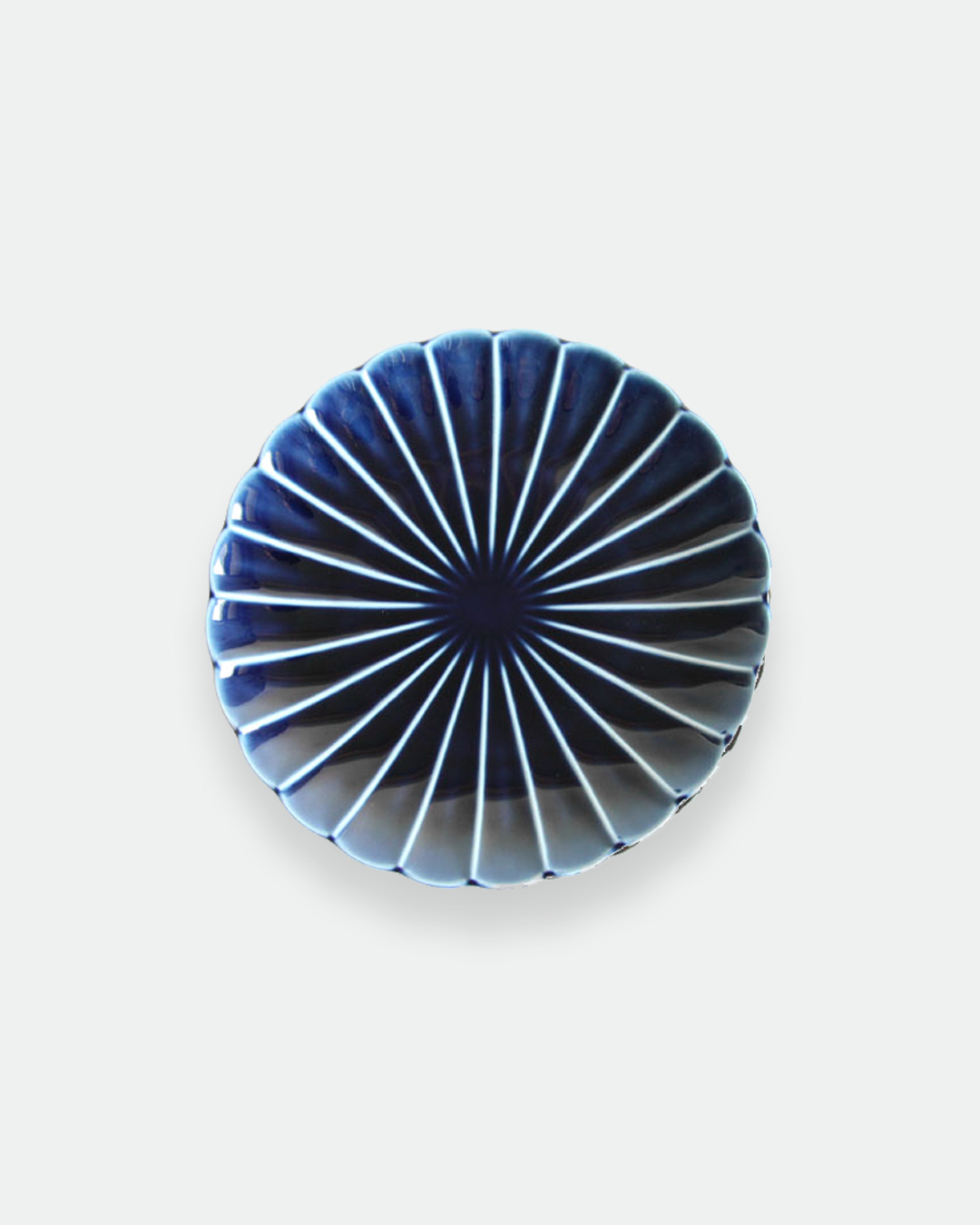 Minoware Giyaman 20.5cm Plate Aizome Blue｜Kaneko Kohyo