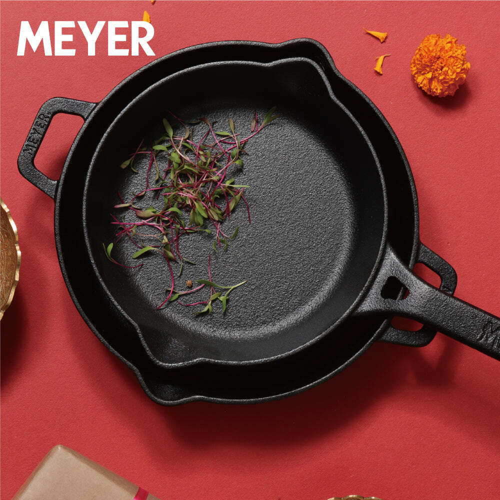 ★福利品★《MEYER 鑄鐵系列》單柄鑄鐵平底鍋 26CM