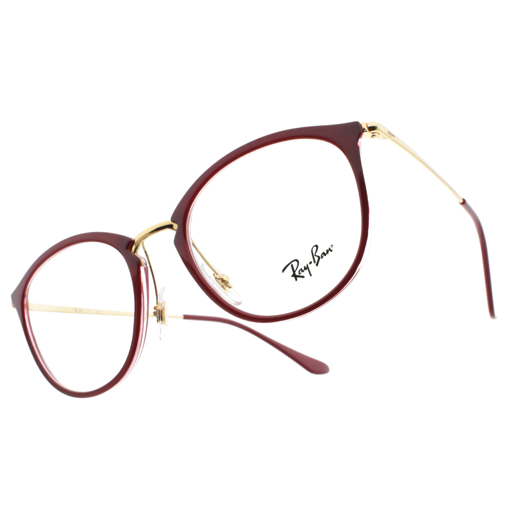 【RayBan】RB7140 5854-51mm 魅惑貓眼圓框光學眼鏡