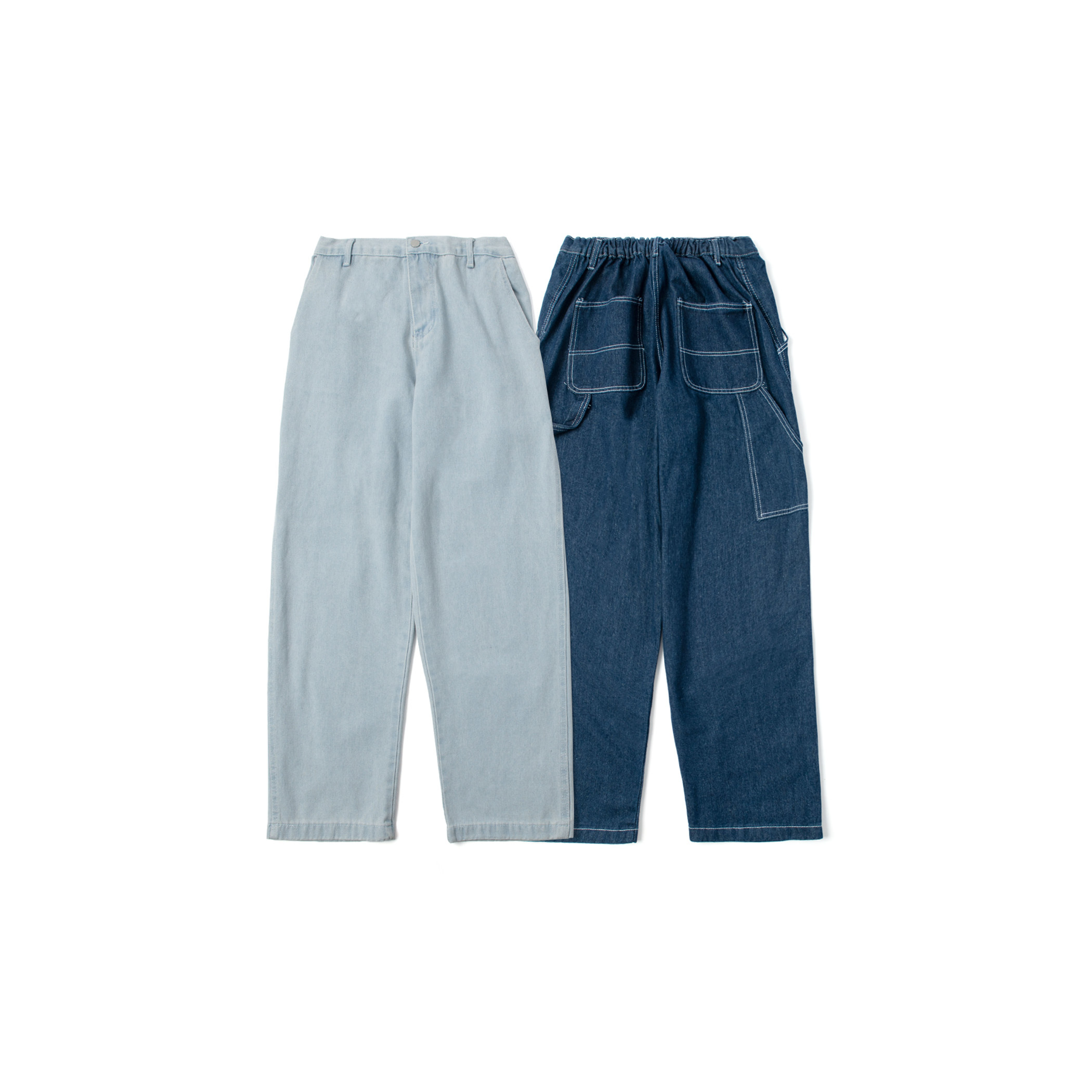 日常休閒 高質感 牛仔畫家褲 牛仔褲 長褲