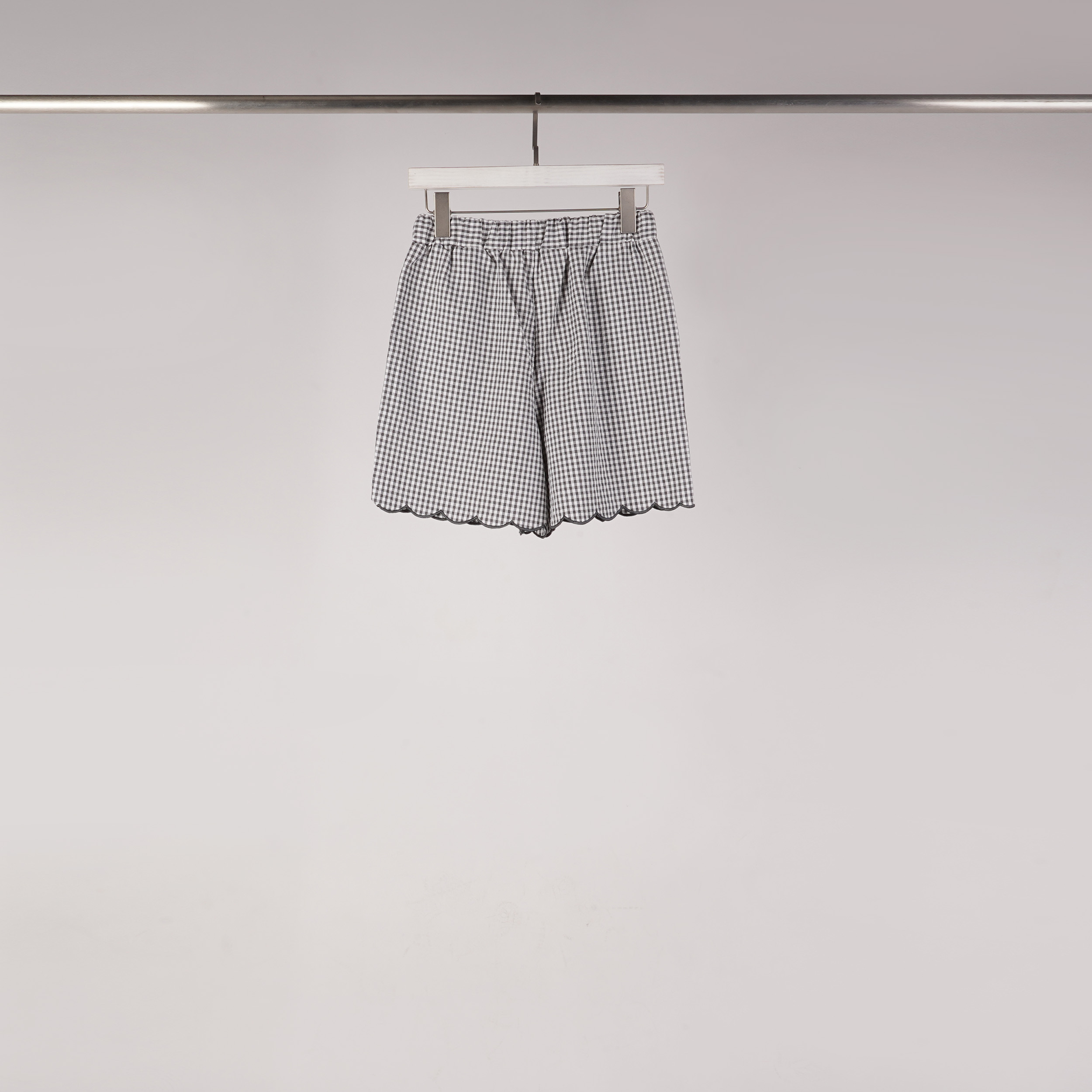 小波浪格紋短褲|2色