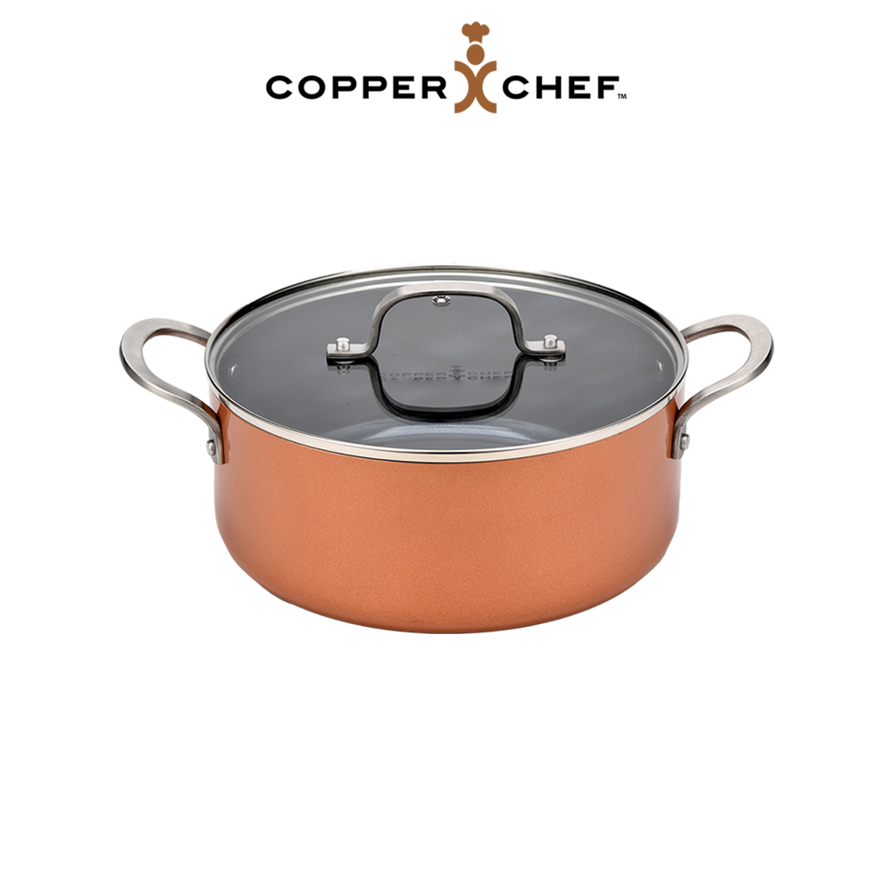 COPPER CHEF 9.5吋黑鑽雙耳圓湯鍋