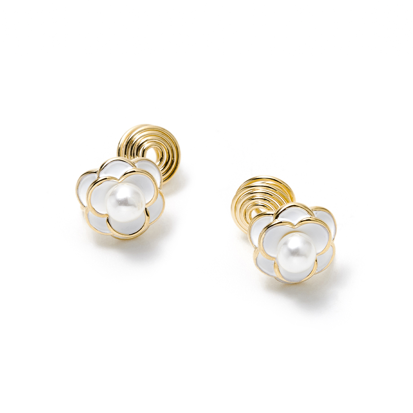 平價飾品,花,無耳洞,夾式耳環