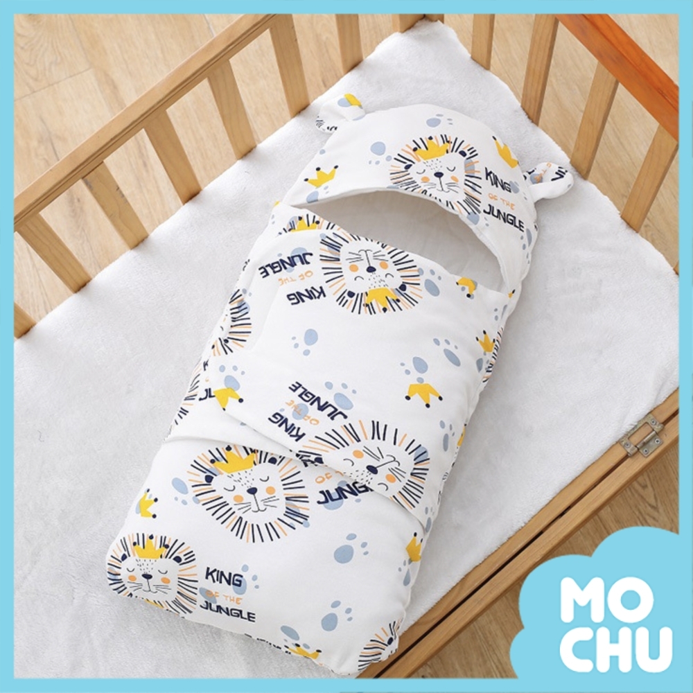 萌趣卡通獅子純棉包巾