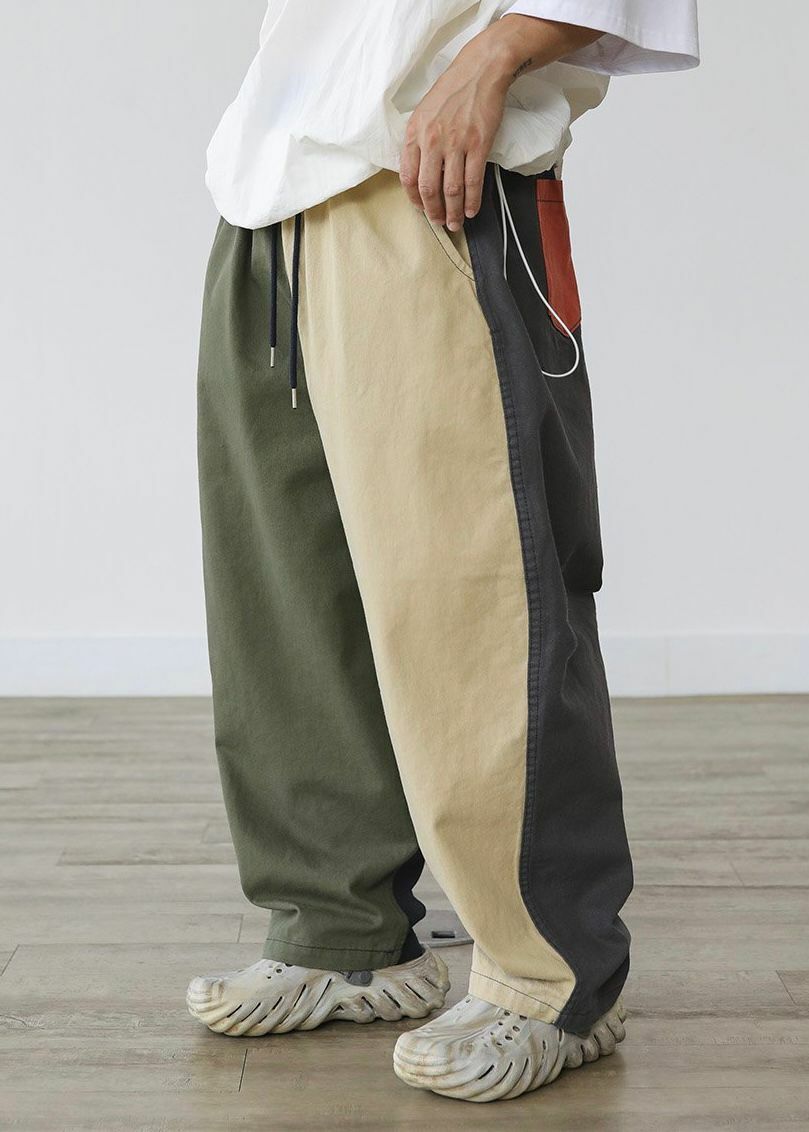 拼色鬆身褲 P2597