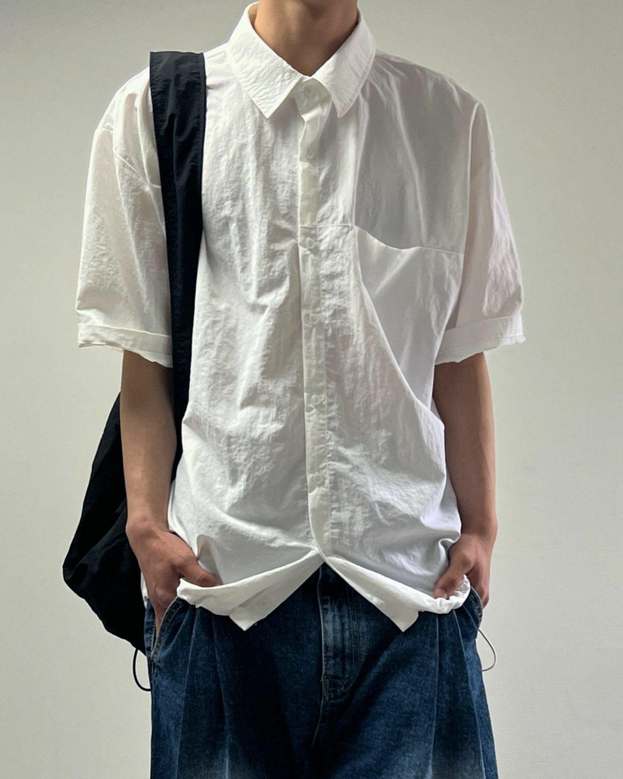 淨色可束腳短袖恤衫 S2086