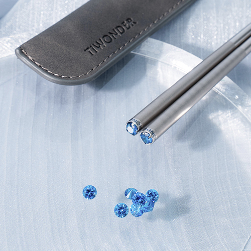 莫桑石、純鈦筷子