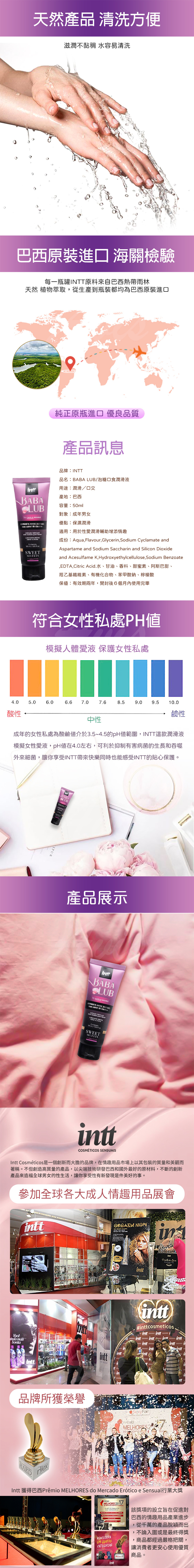 巴西Intt|BABA LUB泡泡糖|口交潤滑液 50ml