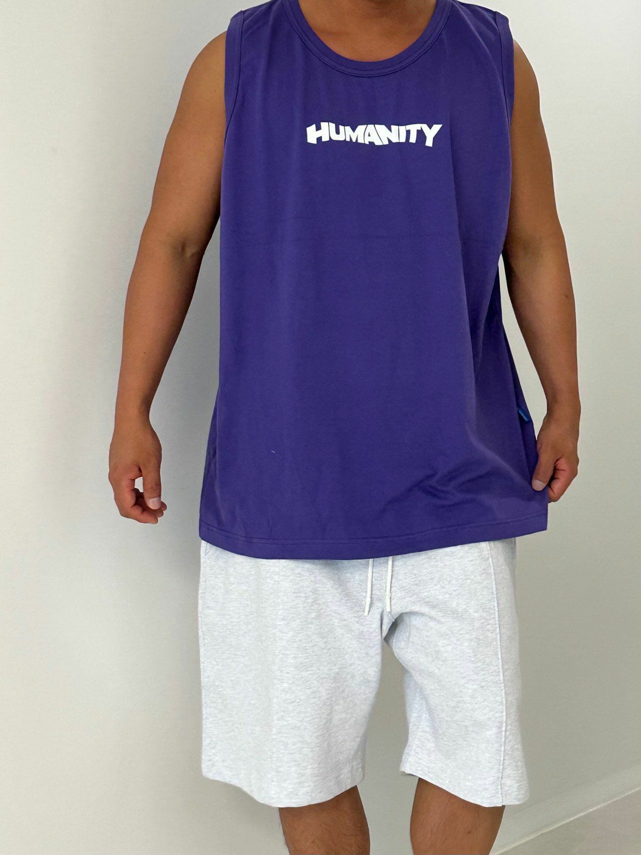 OverSize英文字圖案背心 PURE-004V