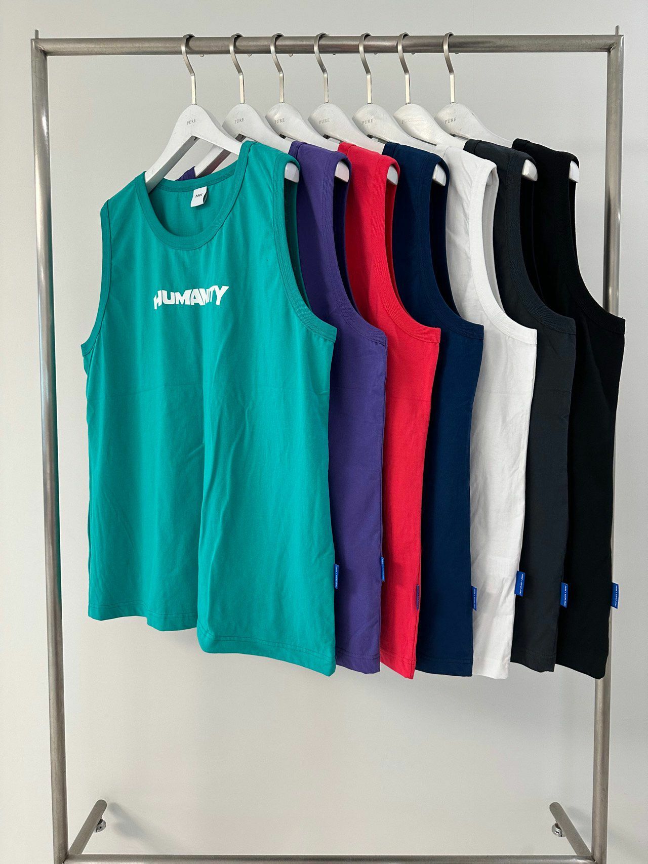 OverSize英文字圖案背心 PURE-004V