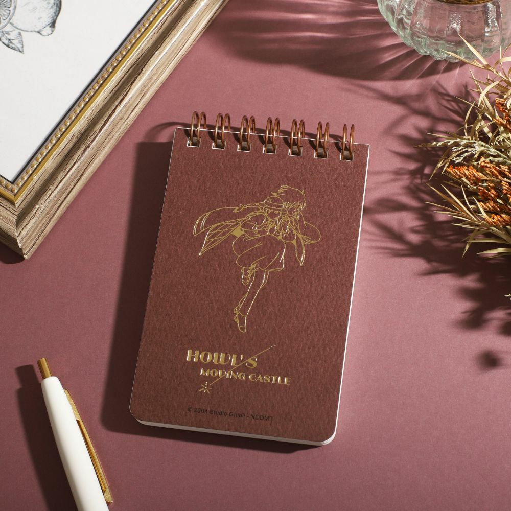 迷你燙金線圈筆記本 霍爾的移動城堡
