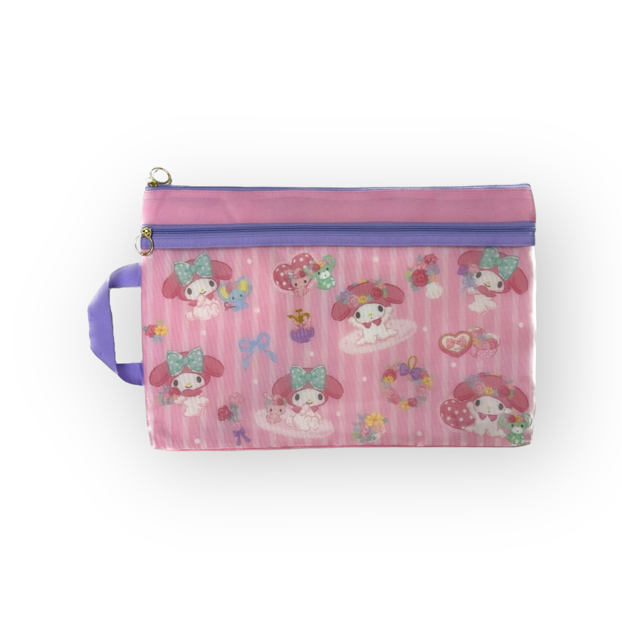 Melody F4雙拉鏈布文件袋連手挽