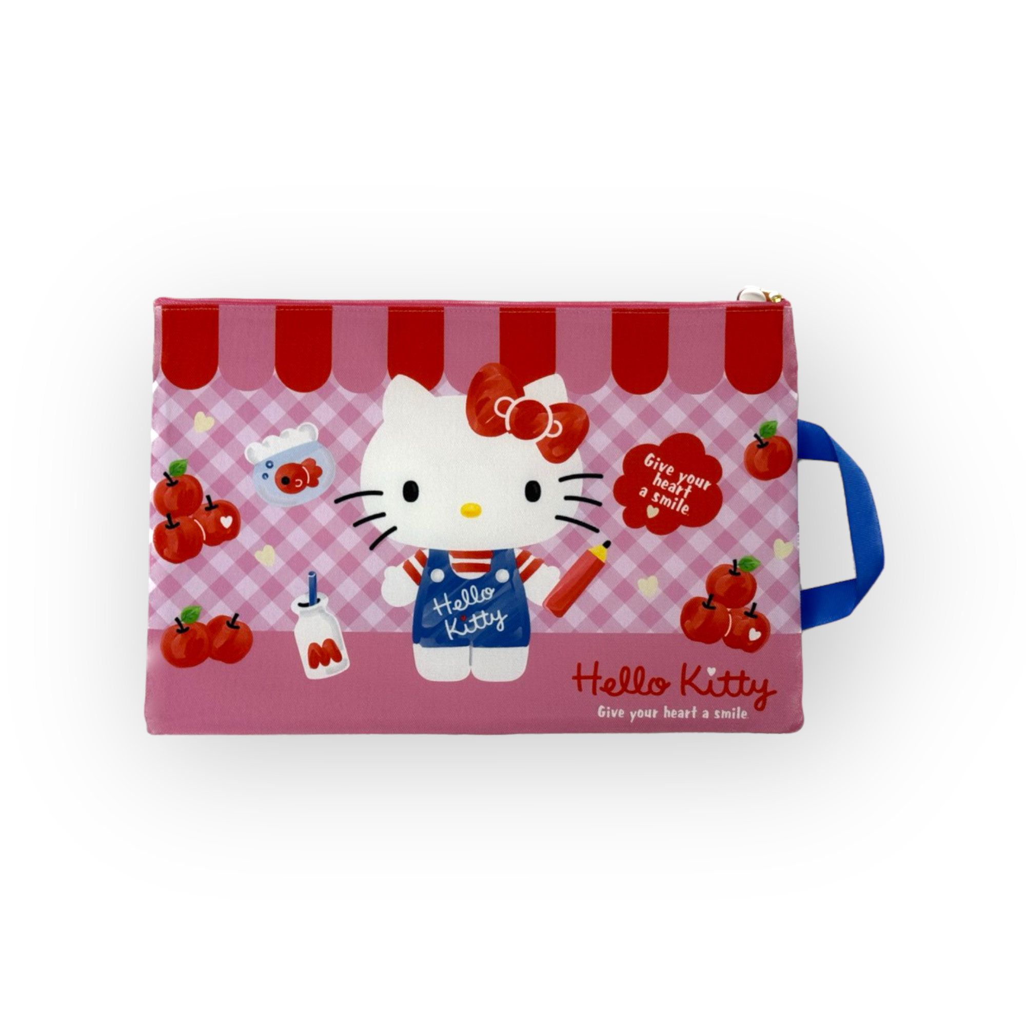 Kitty F4雙拉鍊布文件袋連手挽