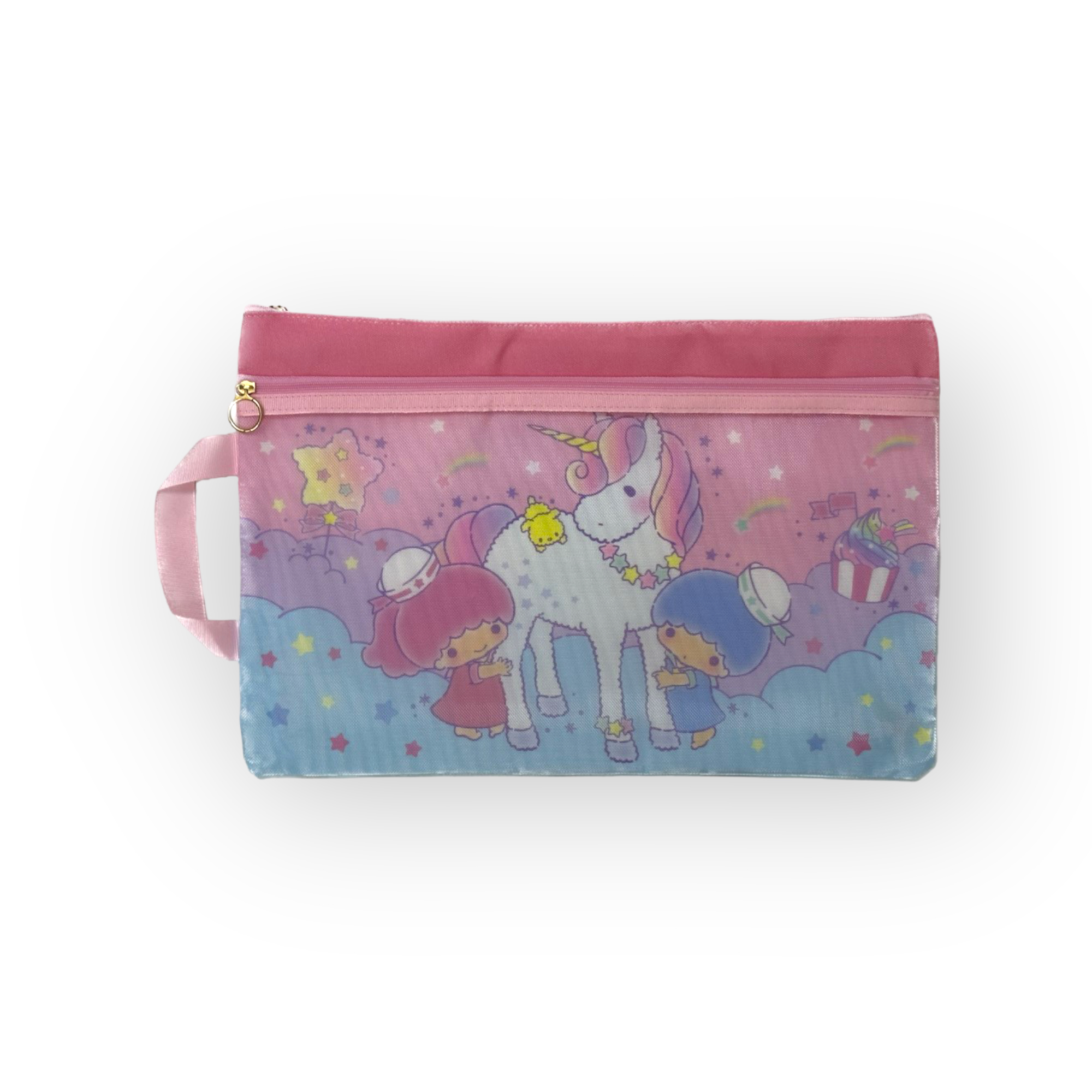 Twin Stars F4雙拉鏈布文件袋連手挽