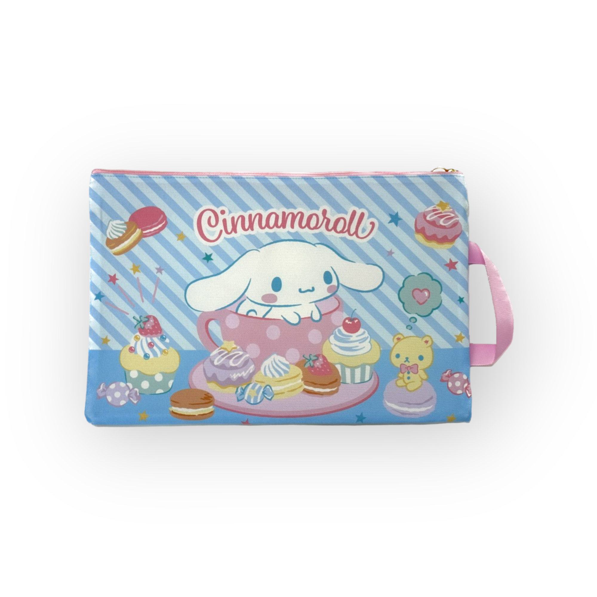 玉桂狗 F4雙拉鍊布文件袋連手挽