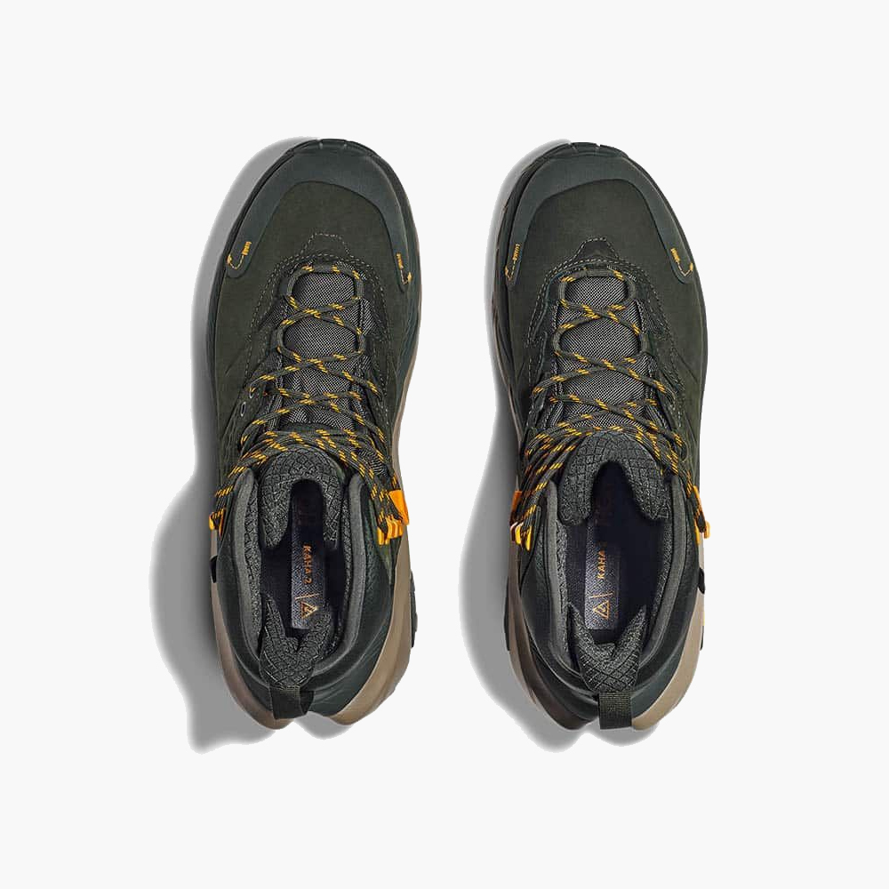 HOKA] 男款KAHA 2 Mid Gore Tex 登山健行鞋墨綠/橘黃| OUTDOOR MAN