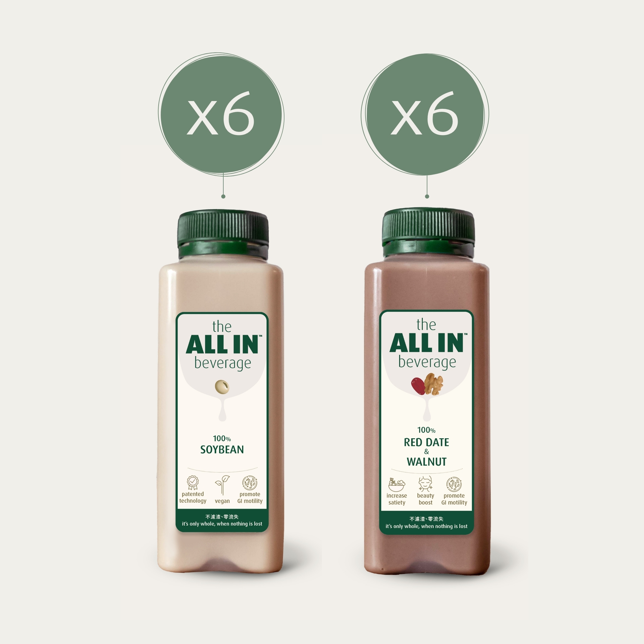 [ F&F ] A套餐 - 黃豆 x6 / 紅棗核桃 x6