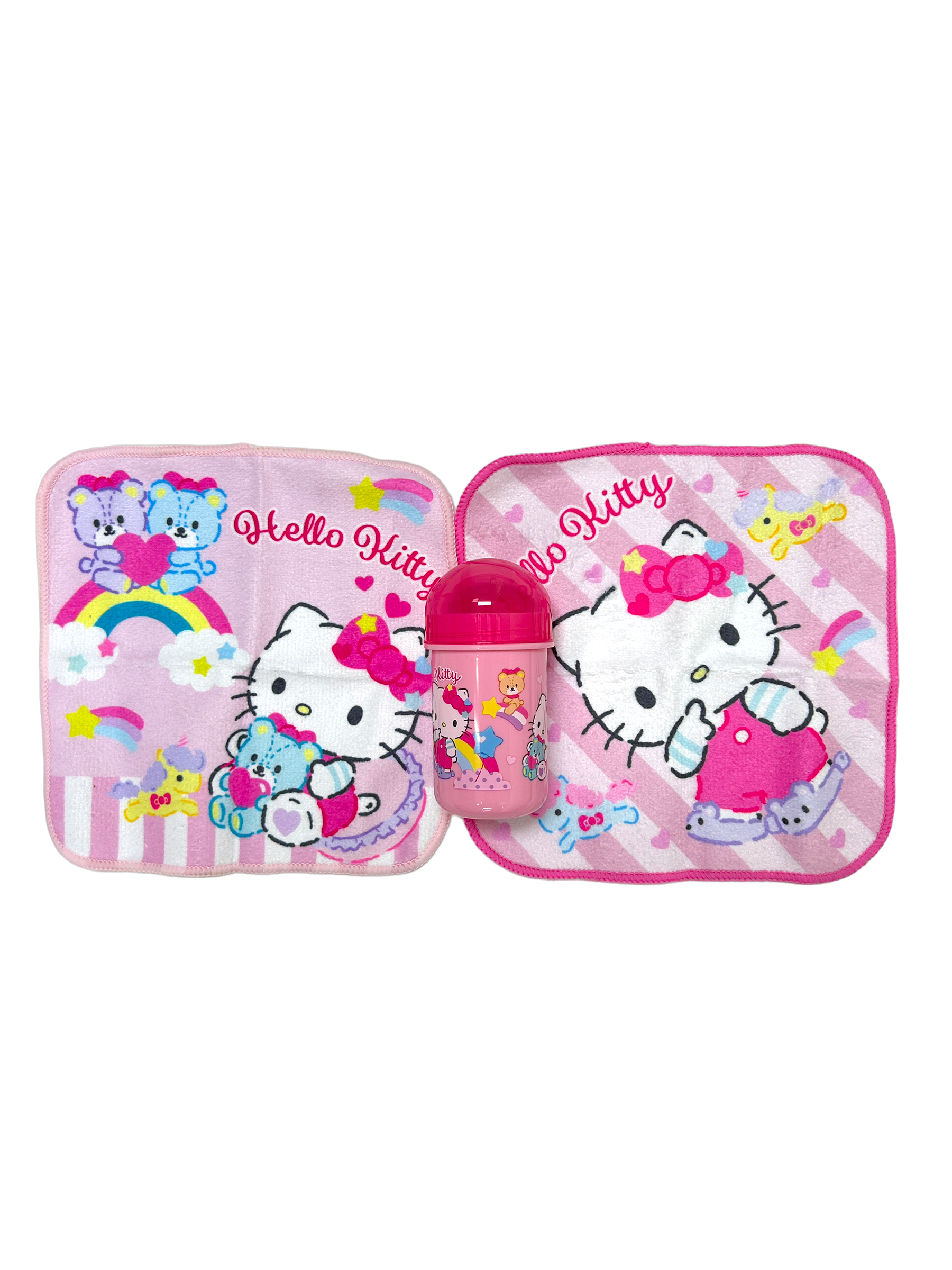 Kitty 迷你方巾2條連收納盒