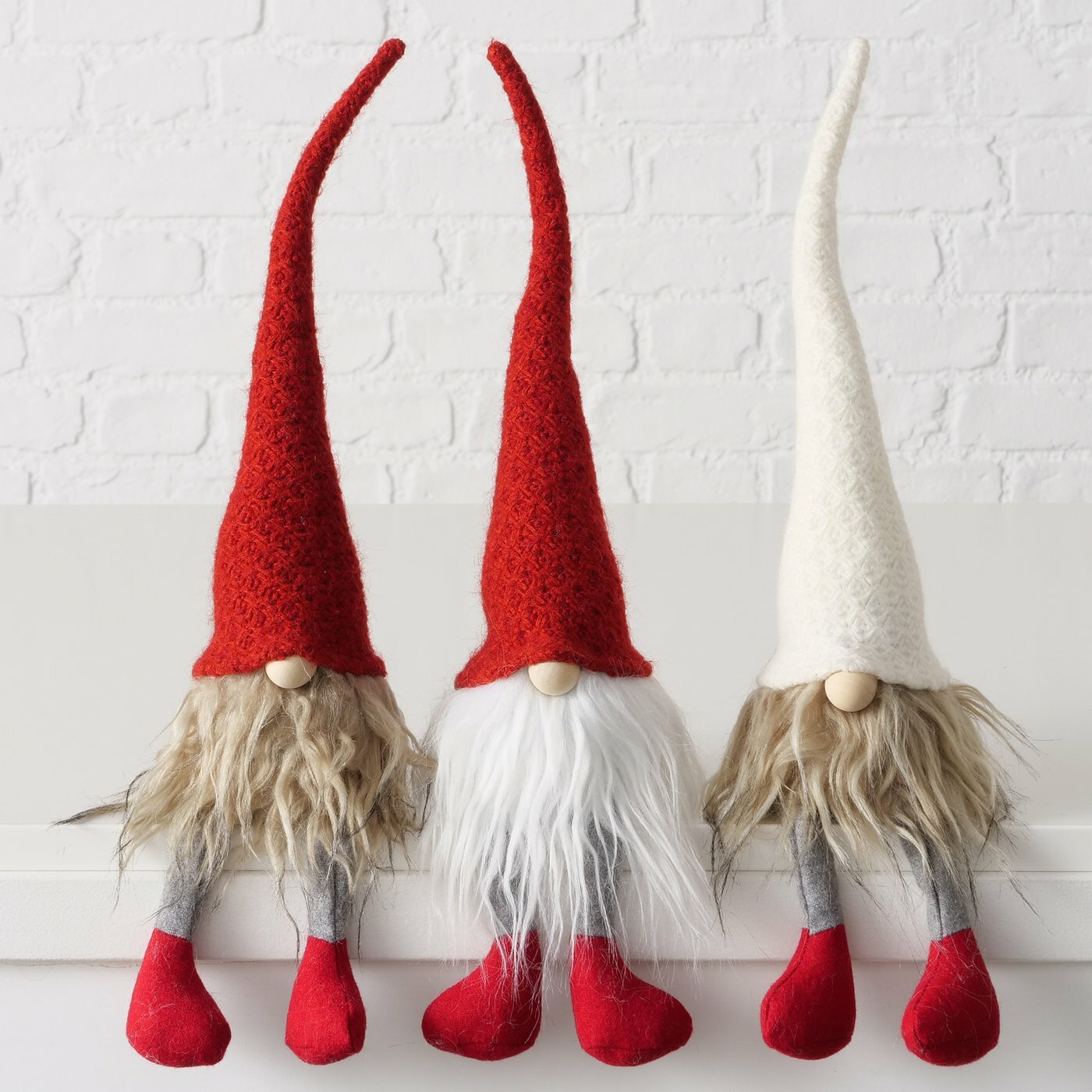 德國Boltze 坐著小矮人3入(紅色款)