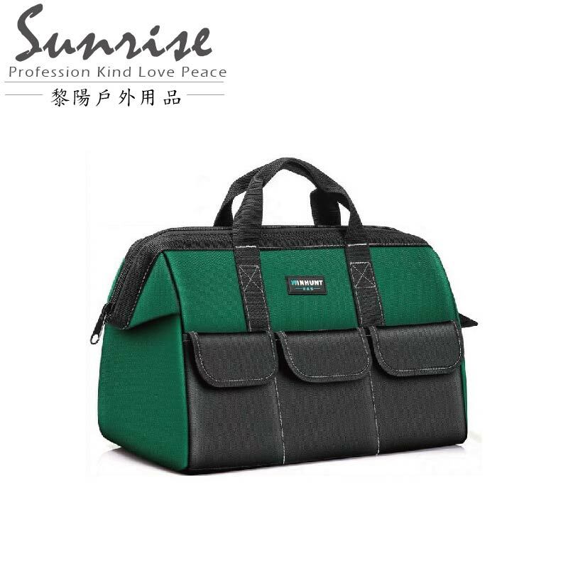 【黎陽】18寸加鋼圈厚面料防水工具袋 綠 防水/收納/加厚 76CTB097-EN18