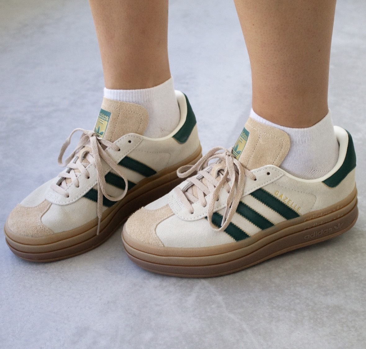 限時特價預購┃adidas GAZELLE BOLD 復古綠 焦糖底 厚底 基本款 增高