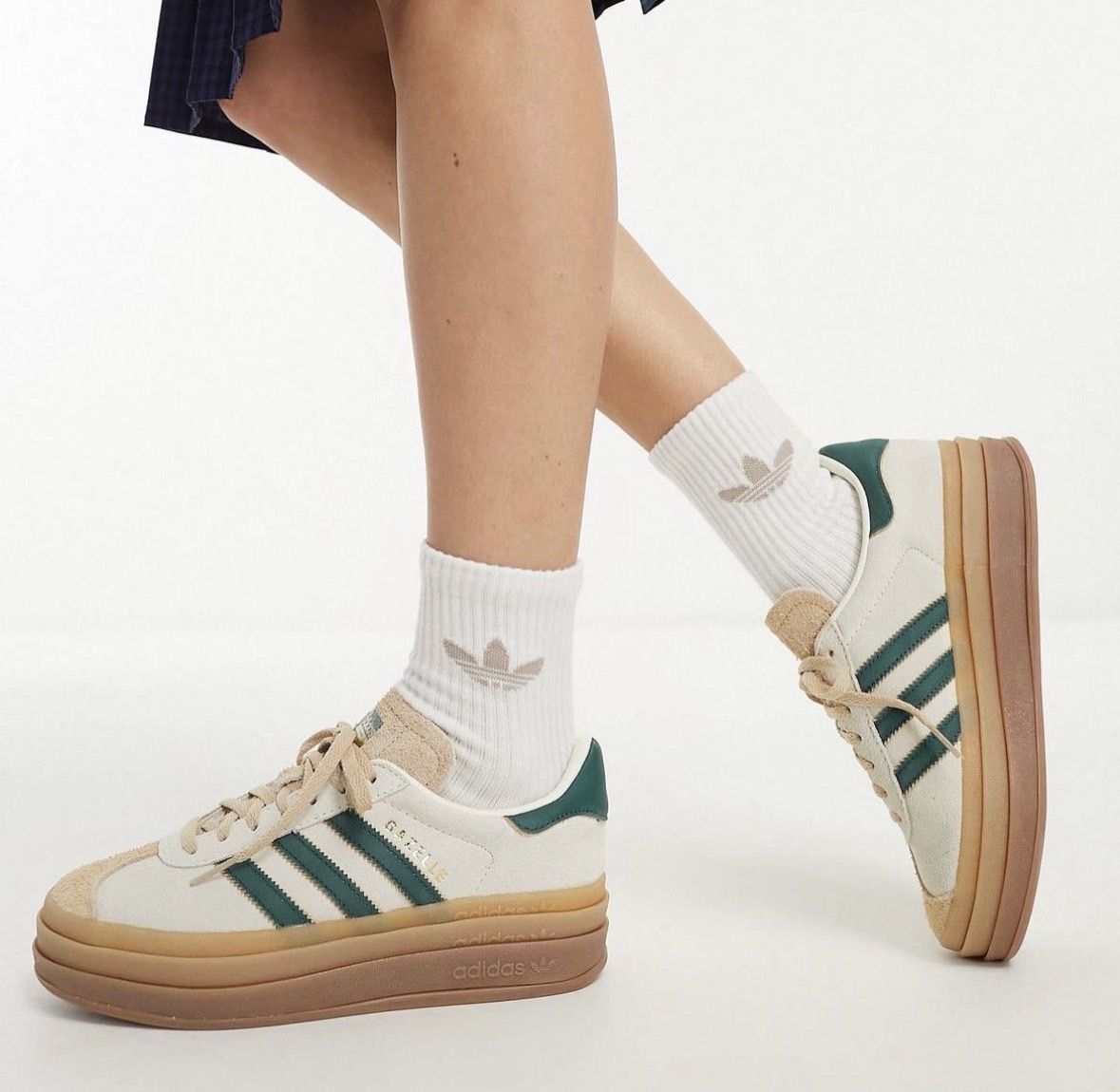 限時特價預購┃adidas GAZELLE BOLD 復古綠 焦糖底 厚底 基本款 增高