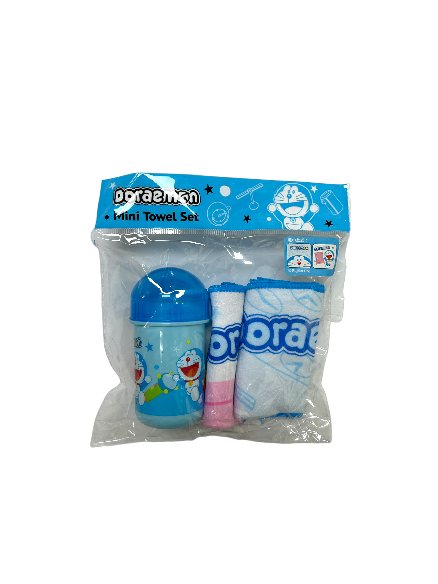 多啦A夢 迷你方巾2條連收納盒