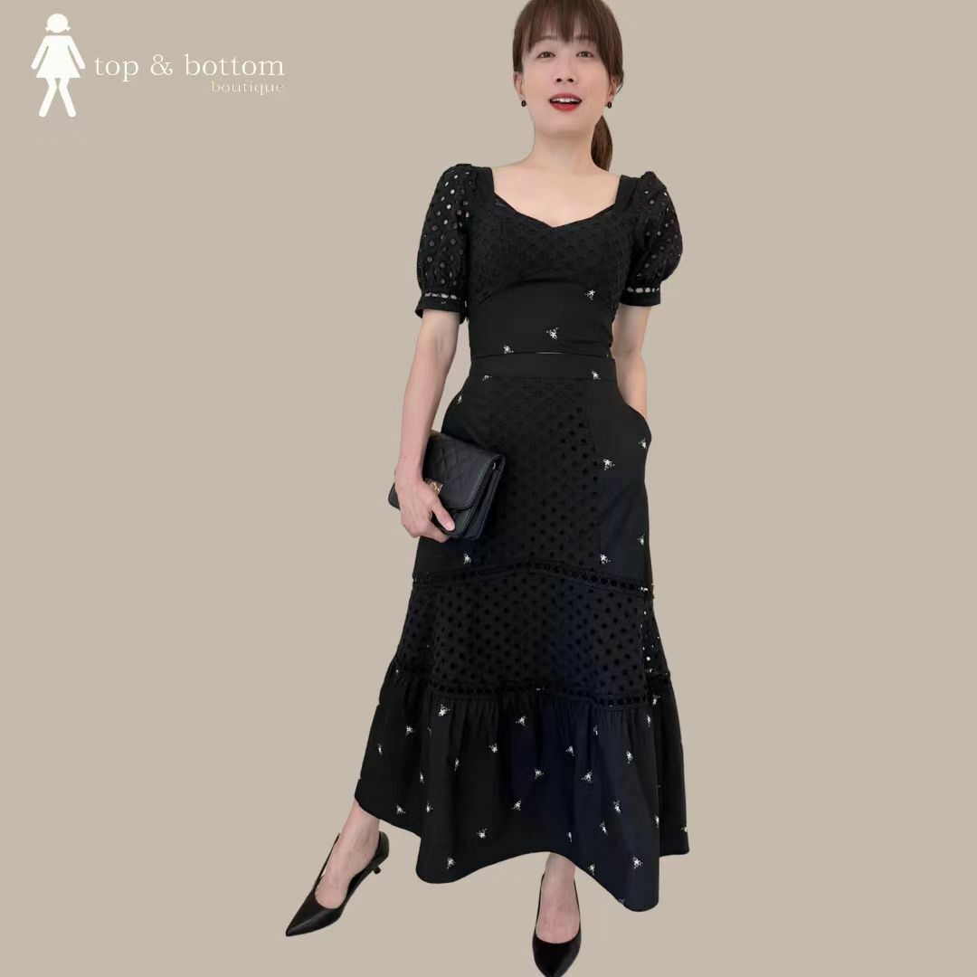 COTTON LACE EMBROIDERY LONG SKIRT