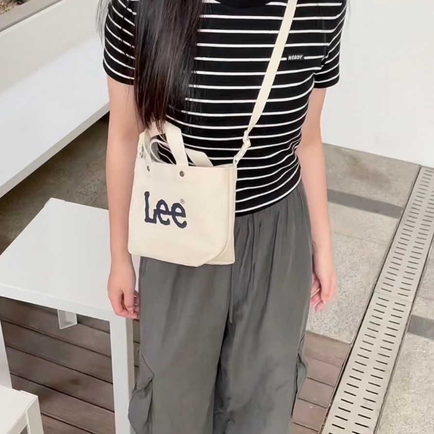 #現貨供應 LEE 經典LOGO 帆布袋 肩背 手提 側背