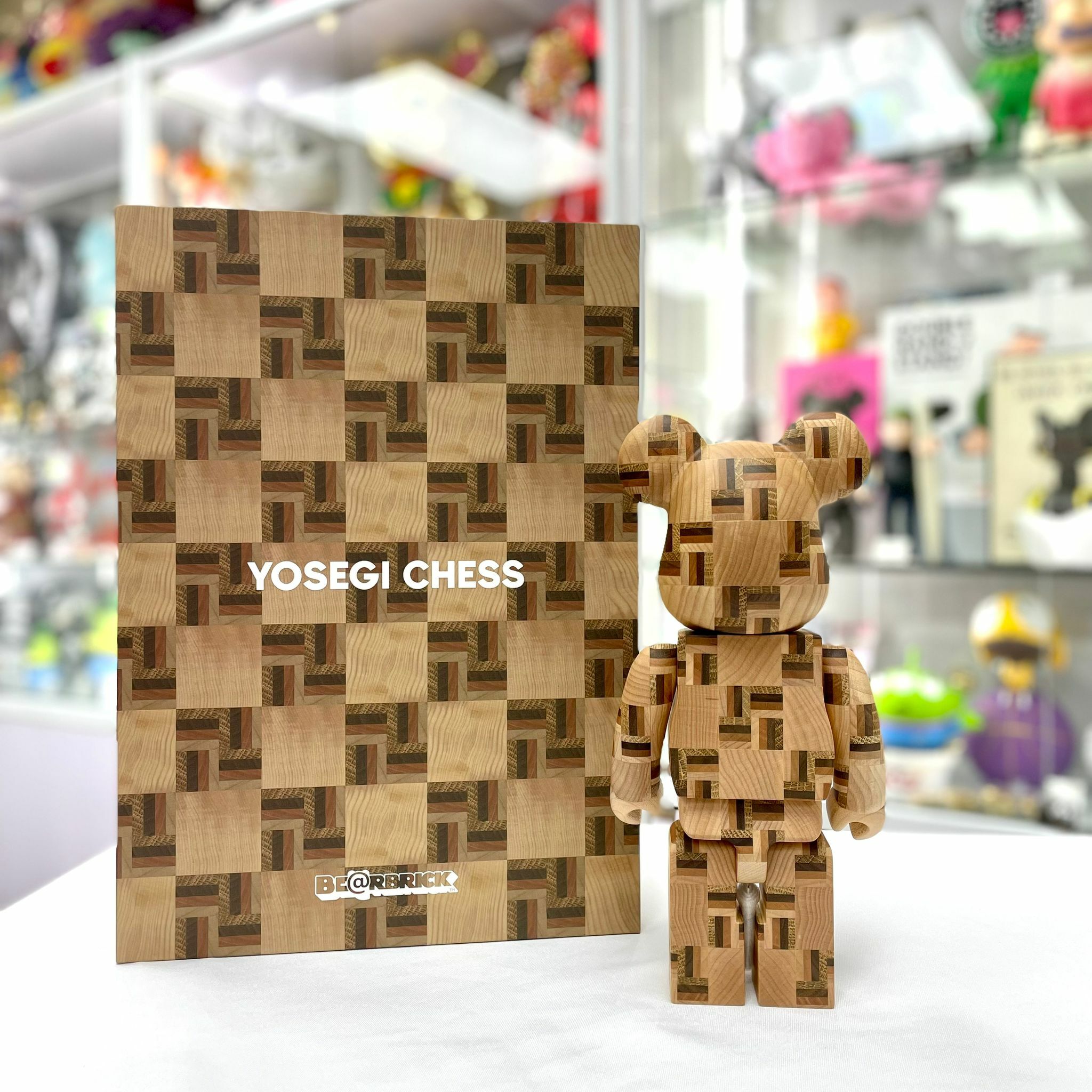400% BE@RBRICK カリモク Karimoku 寄木 CHESS