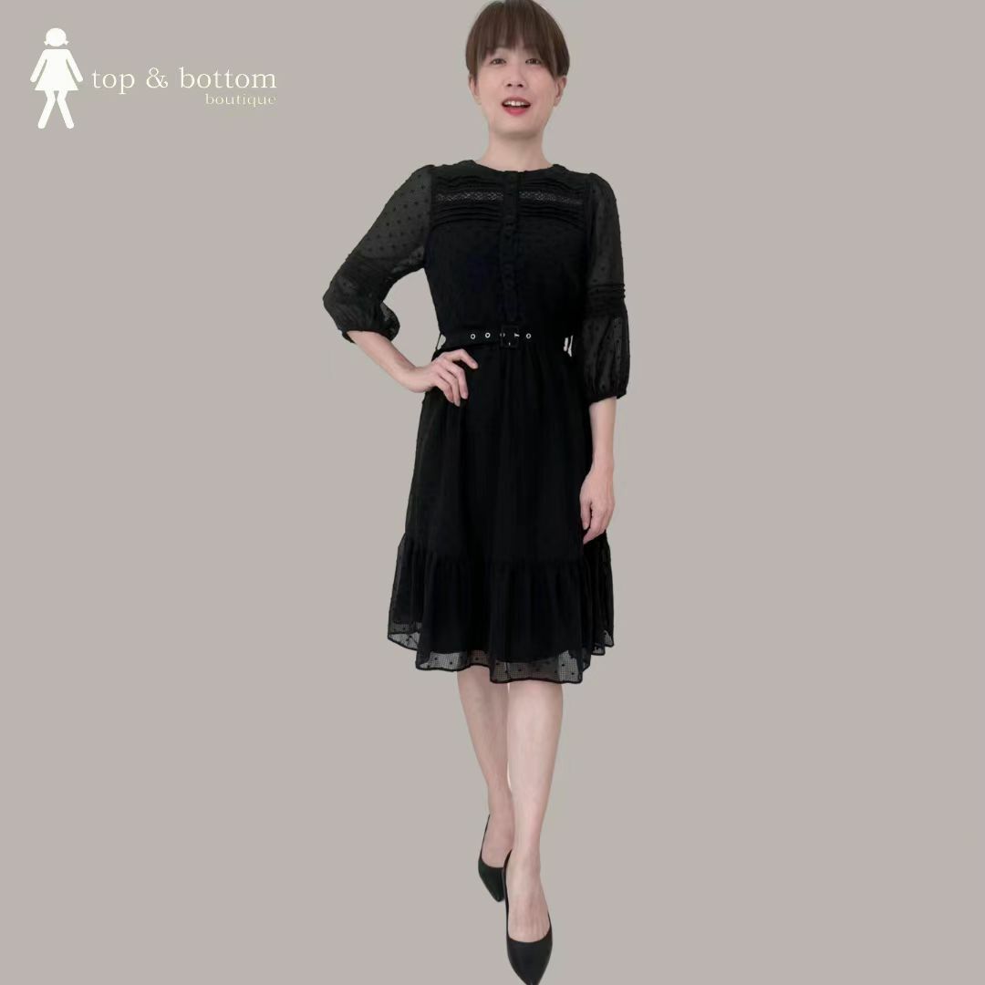 CHIFFON DOTTED DRESS