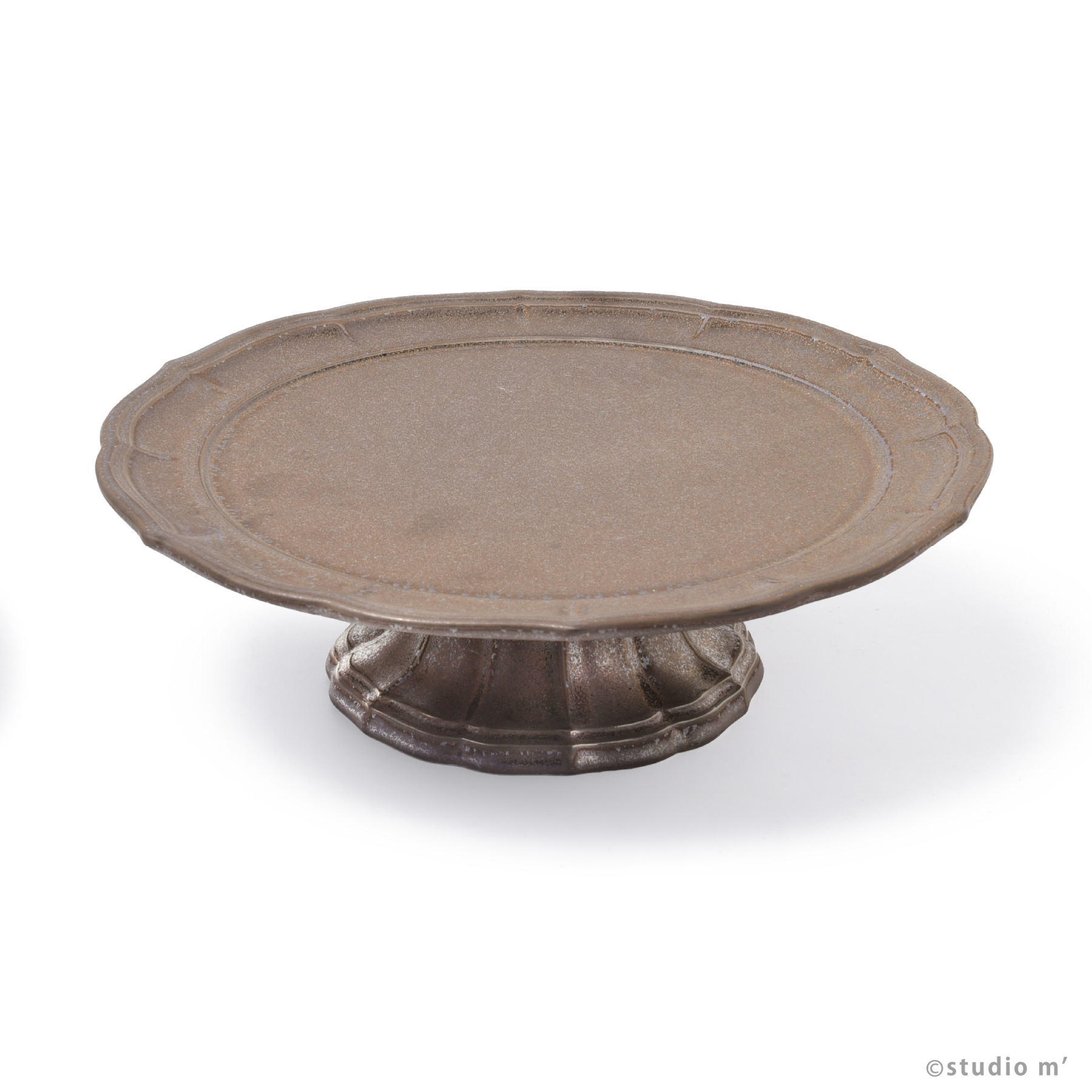 STUDIO M' - Parler 花瓣高台點心盤24cm / 咖啡