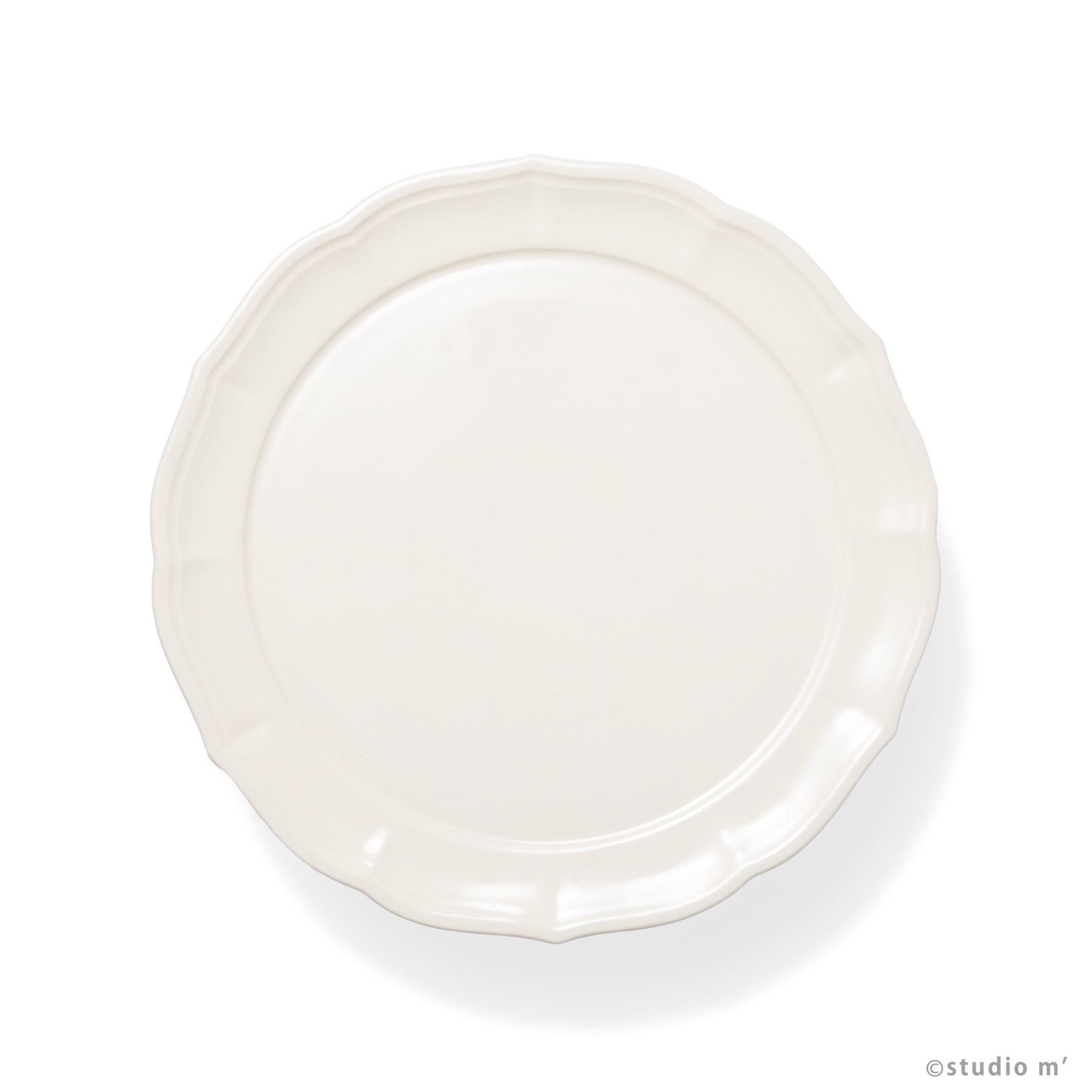 STUDIO M' - Parler 花瓣高台點心盤21cm / 白