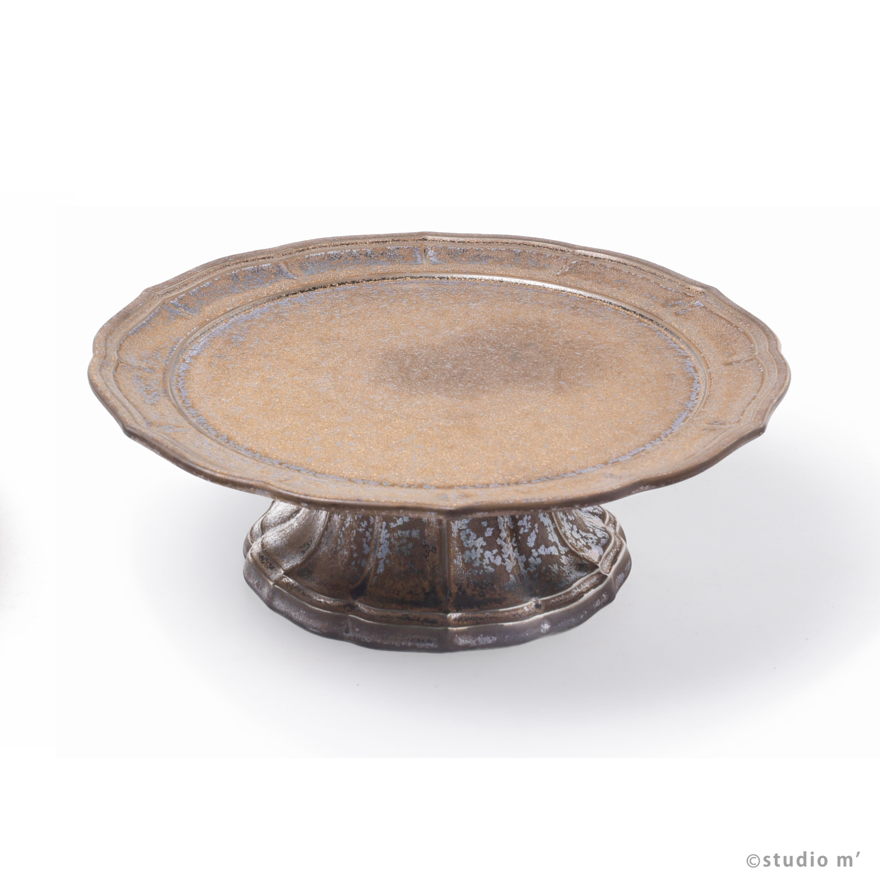 STUDIO M' - Parler 花瓣高台點心盤21cm / 咖啡