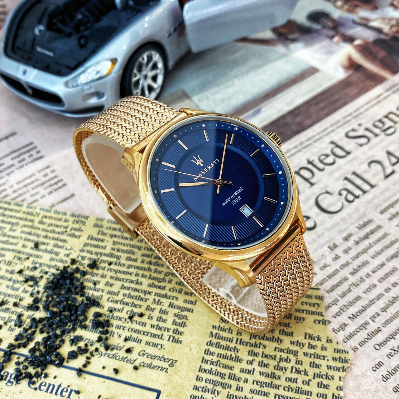 【Maserati瑪莎拉蒂】GENTLEMAN玫瑰金米蘭帶紳士男錶R8853136003 43mm 現代鐘錶