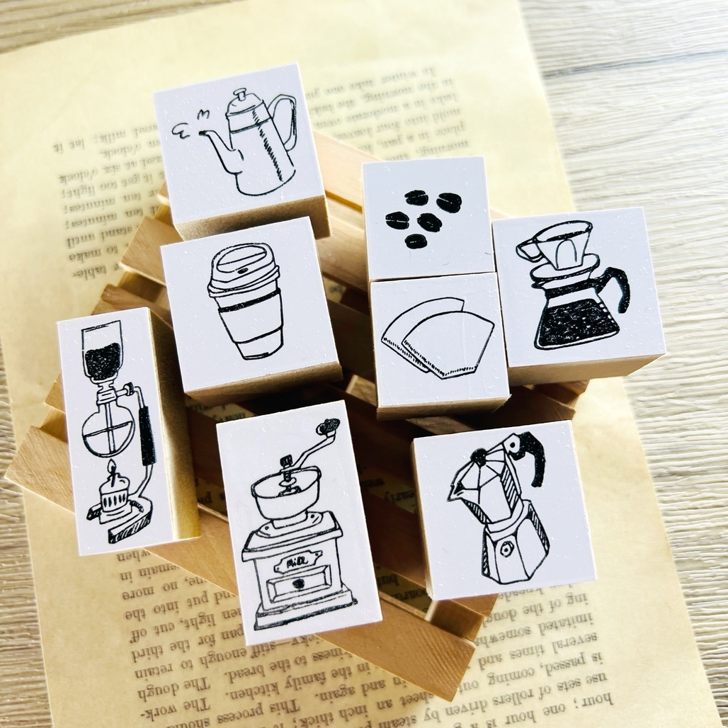 日本36Sublo．咖啡系列 原創木頭印章 共八款