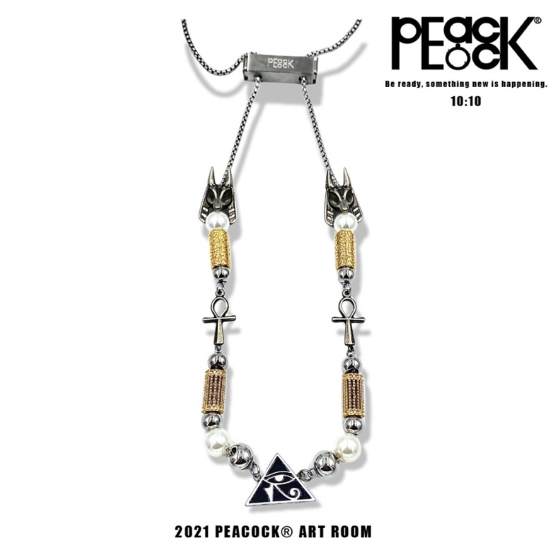 設計品牌 PCOK.Studio 荷魯斯之眼十字架拼接項鍊 金字塔 阿努比斯 十字架 項鍊 飾品 鈦鋼 拼接
